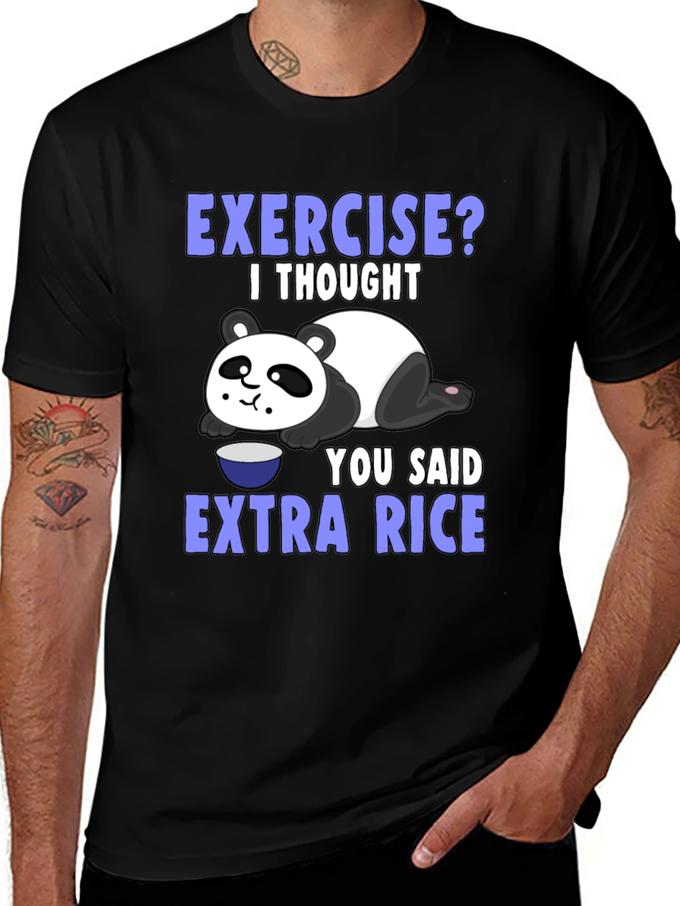 Variant 5 of Funny Panda Extra Rice T-Shirt