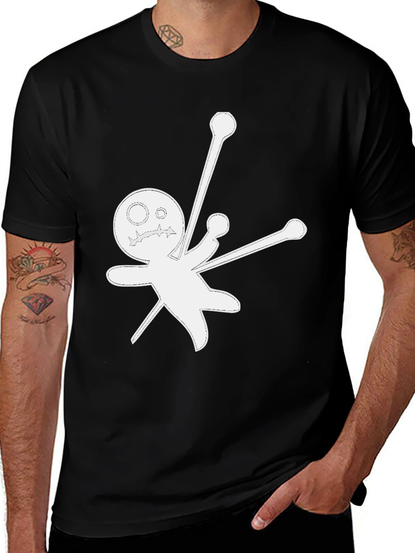 Voodoo Doll Graphic Tee - Unisex Black T-Shirt