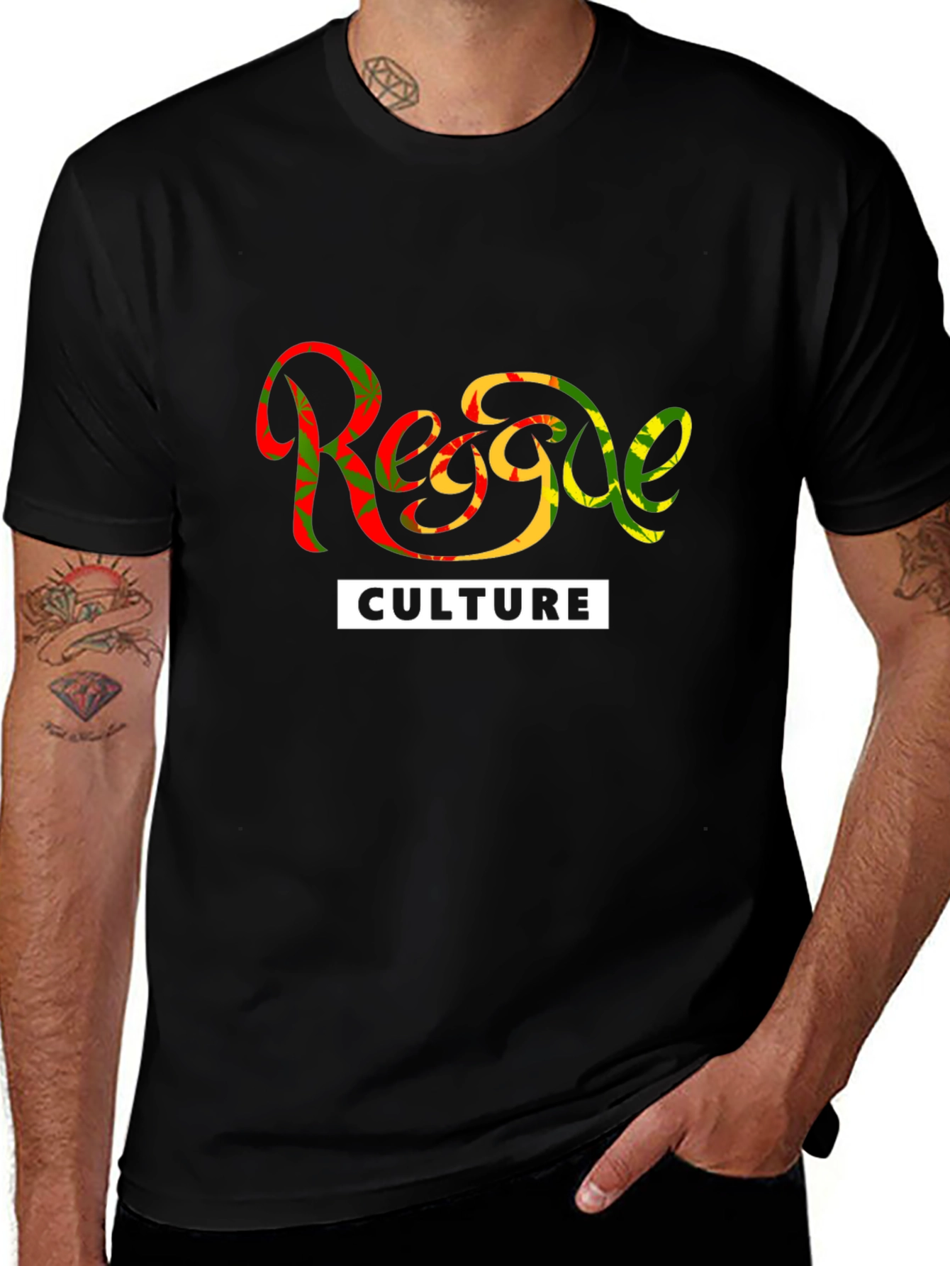 Variant 5 of Reggae Culture Black T-Shirt - Stylish Graphic Tee
