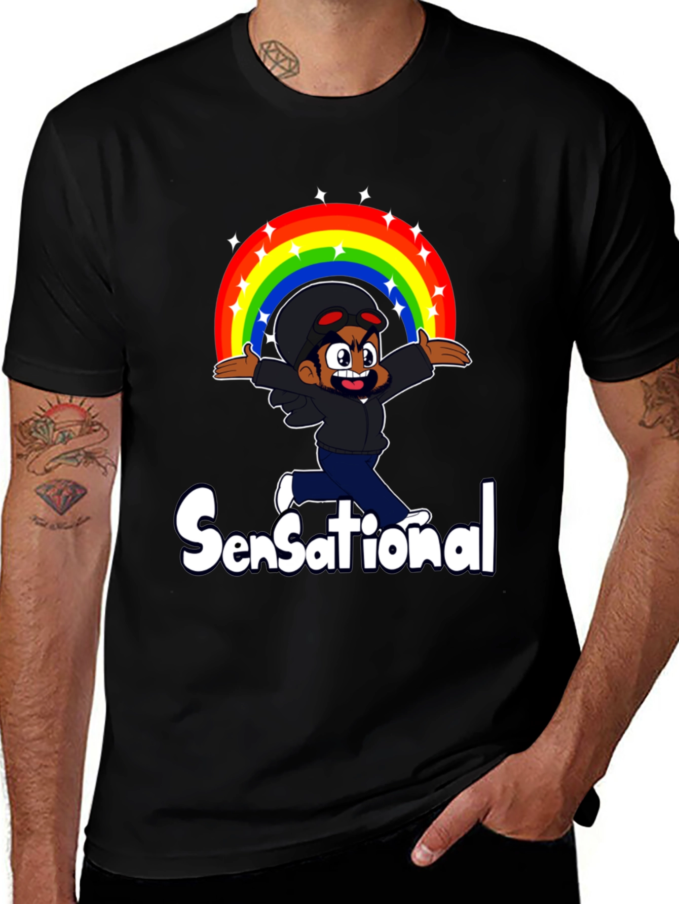 Variant 15 of Sensational Cartoon Character Rainbow T-Shirt