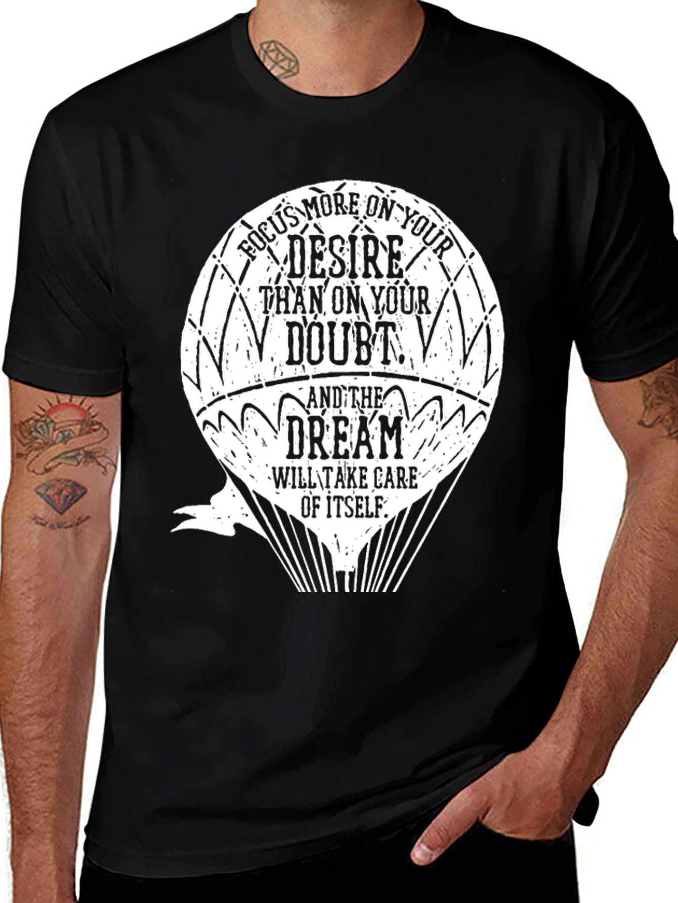 Variant 25 of Motivational T-Shirt - Desire Over Doubt
