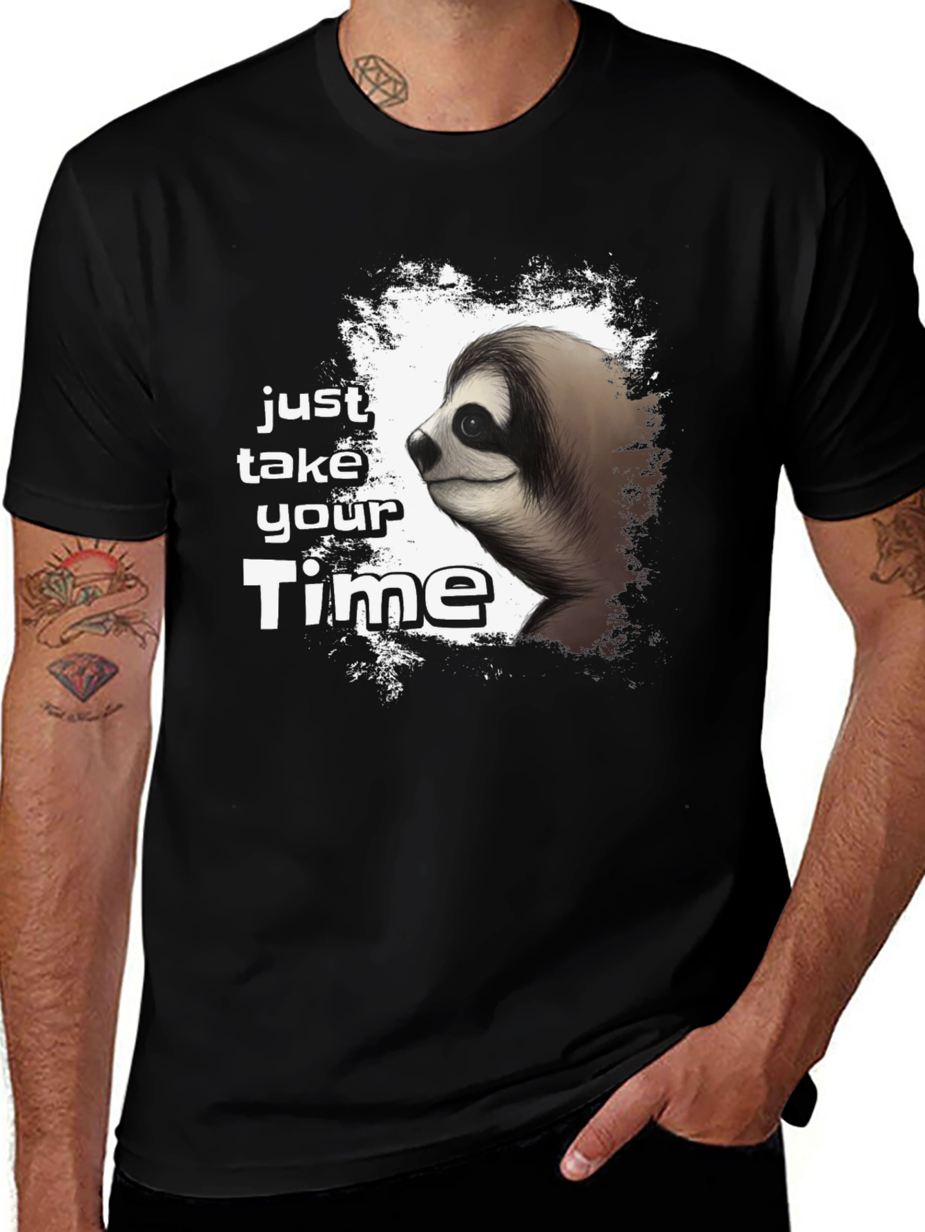 Variant 21 of Just Take Your Time Sloth Graphic Tee