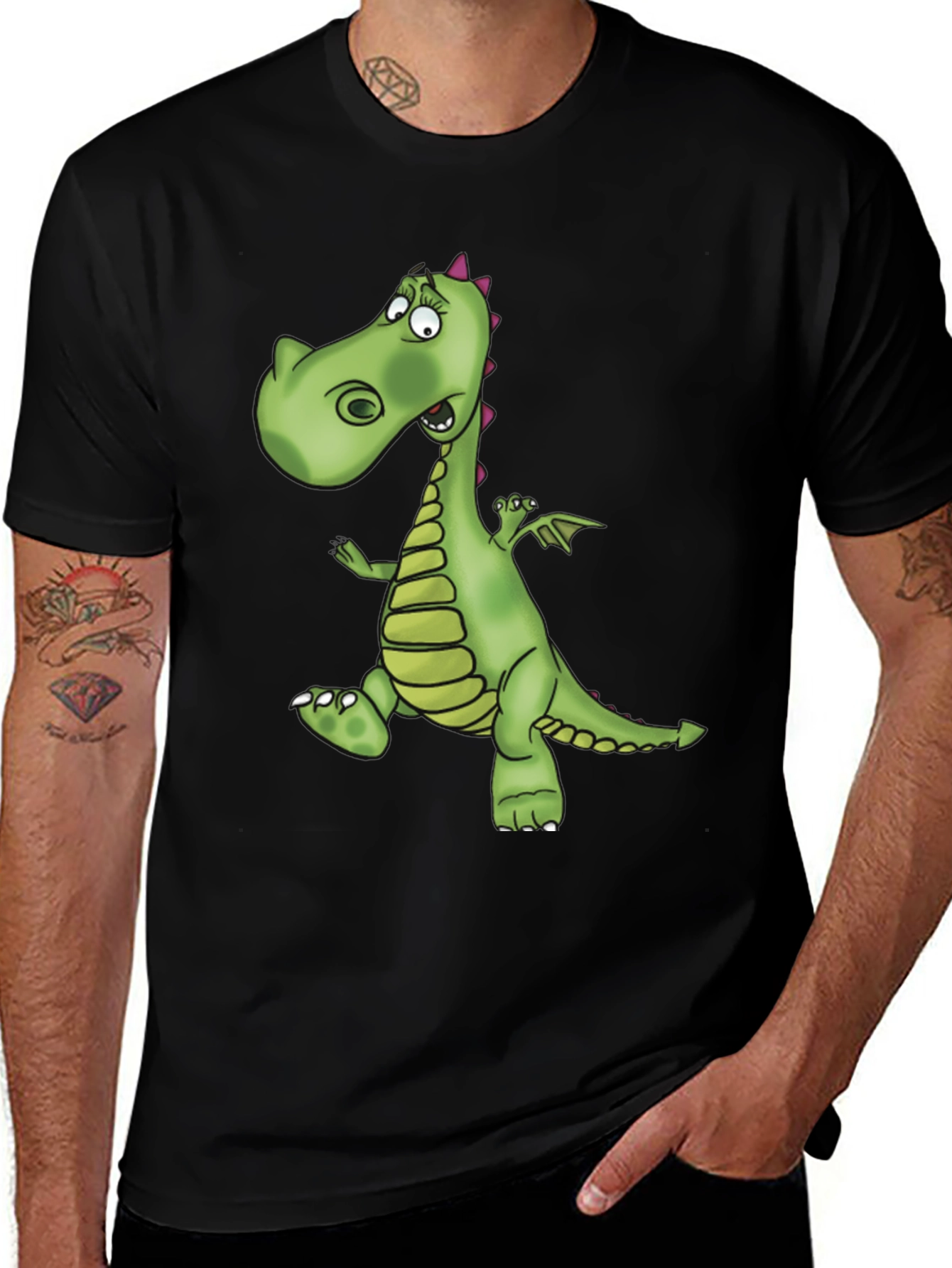 Variant 30 of Cartoon Dragon Graphic T-Shirt - Fun & Unique
