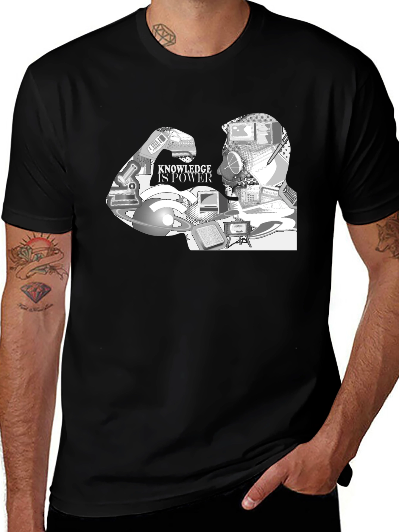 Variant 20 of Knowledge Is Power Graphic T-Shirt