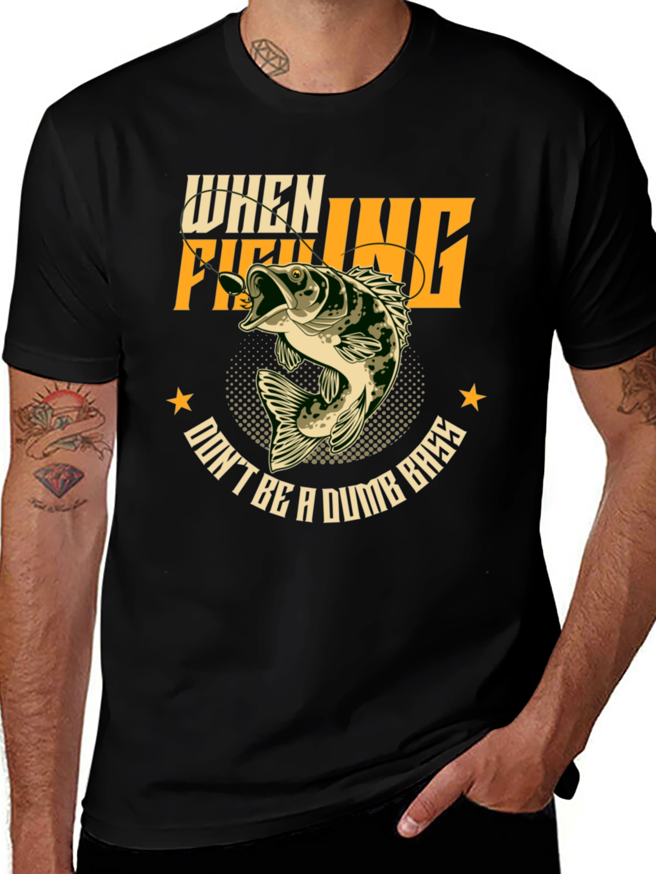 Variant 16 of Fishing T-Shirt: Don't Be a Dumb Bass