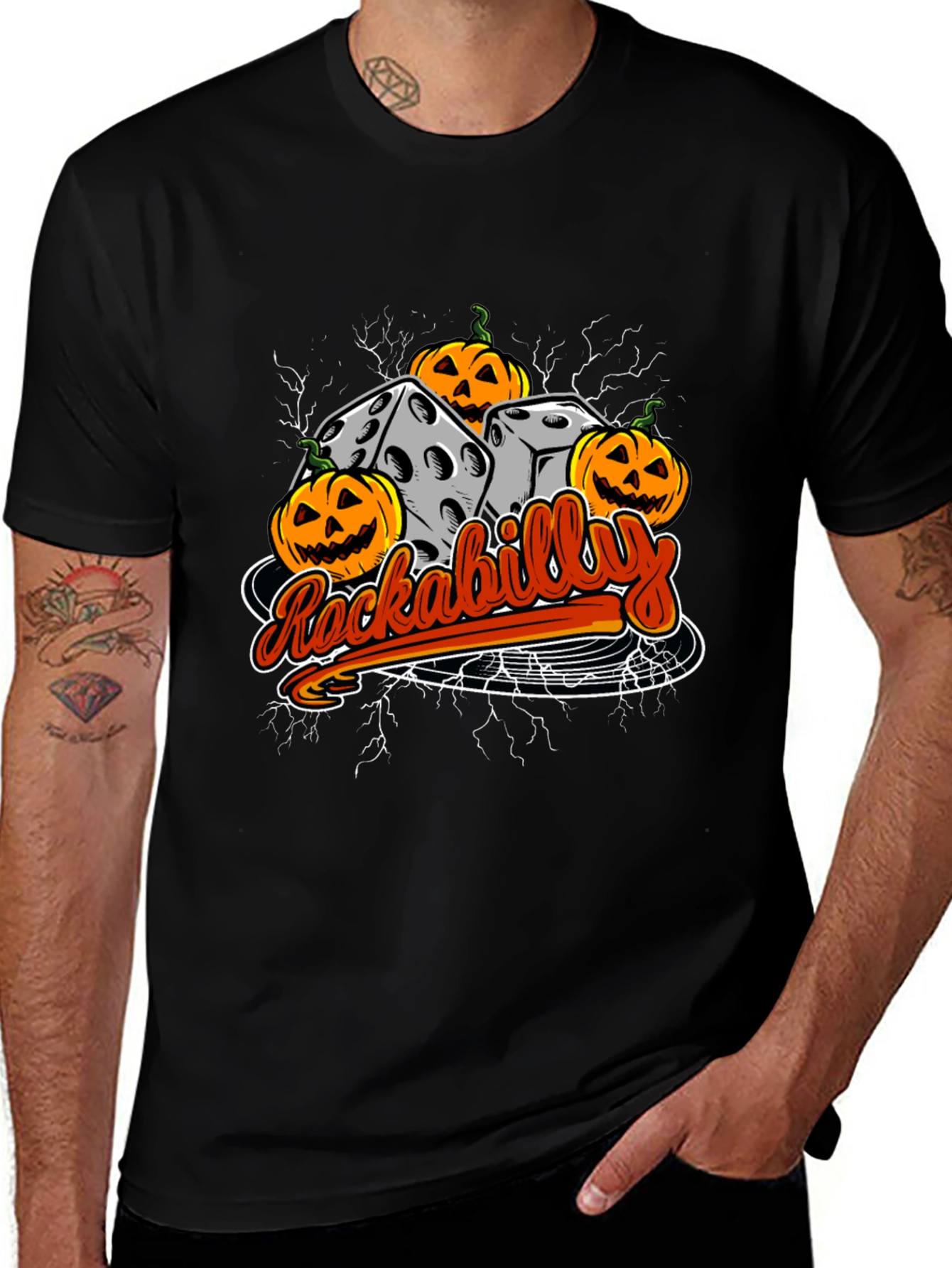 Rockabilly Halloween Dice T-Shirt