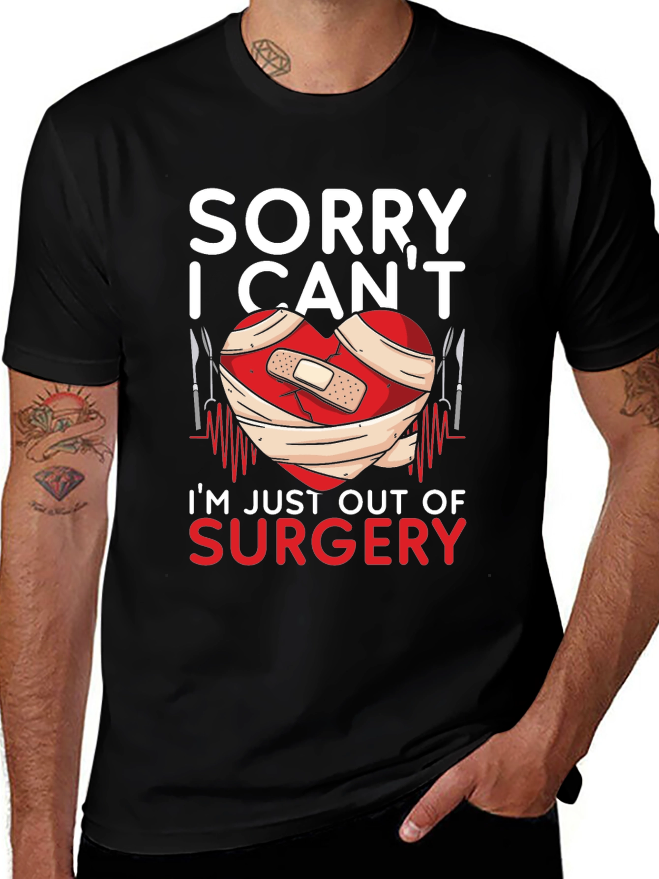 Variant 17 of Surgery T-Shirt Funny Heart Tee