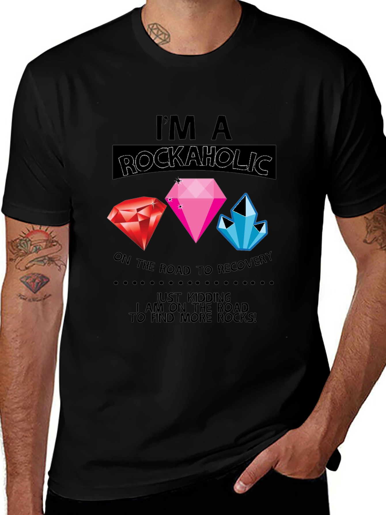 Variant 9 of Rockaholic T-Shirt - Gemstone Lover Tee