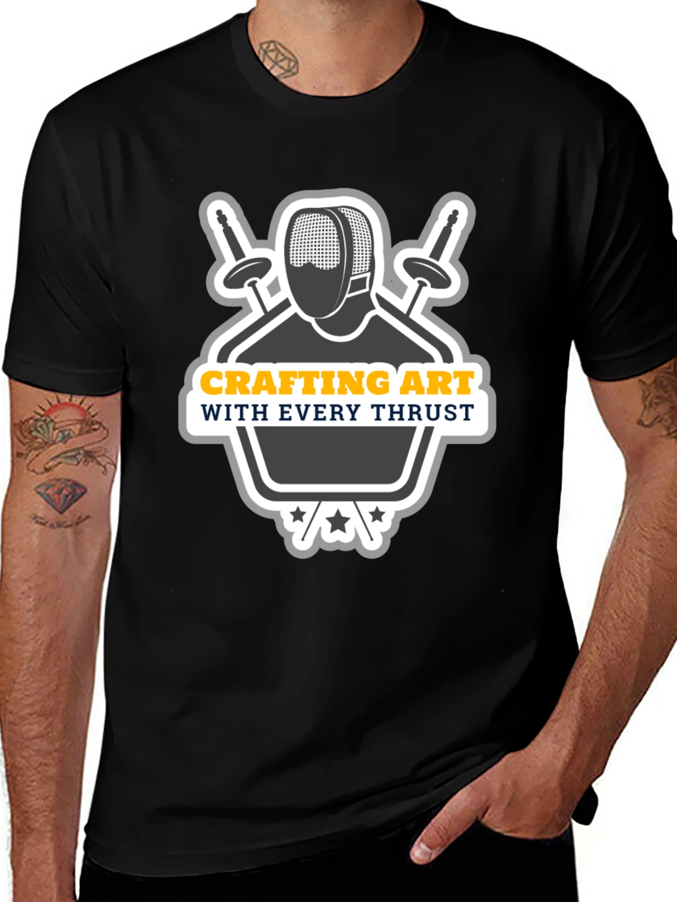Variant 4 of Crafting Art Fencing T-Shirt - Every Thrust