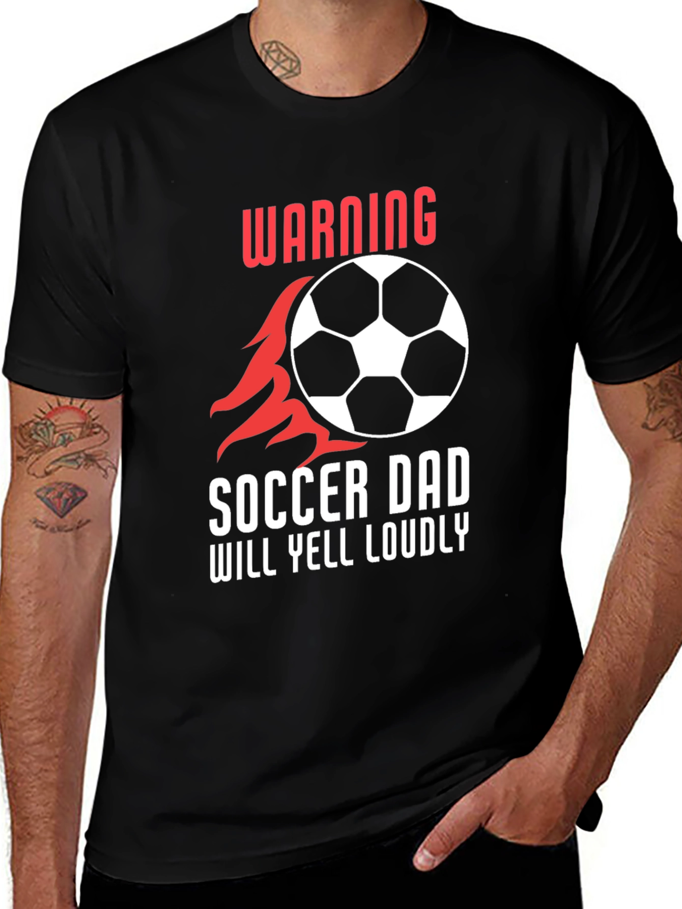 Variant 3 of Warning Soccer Dad Tee