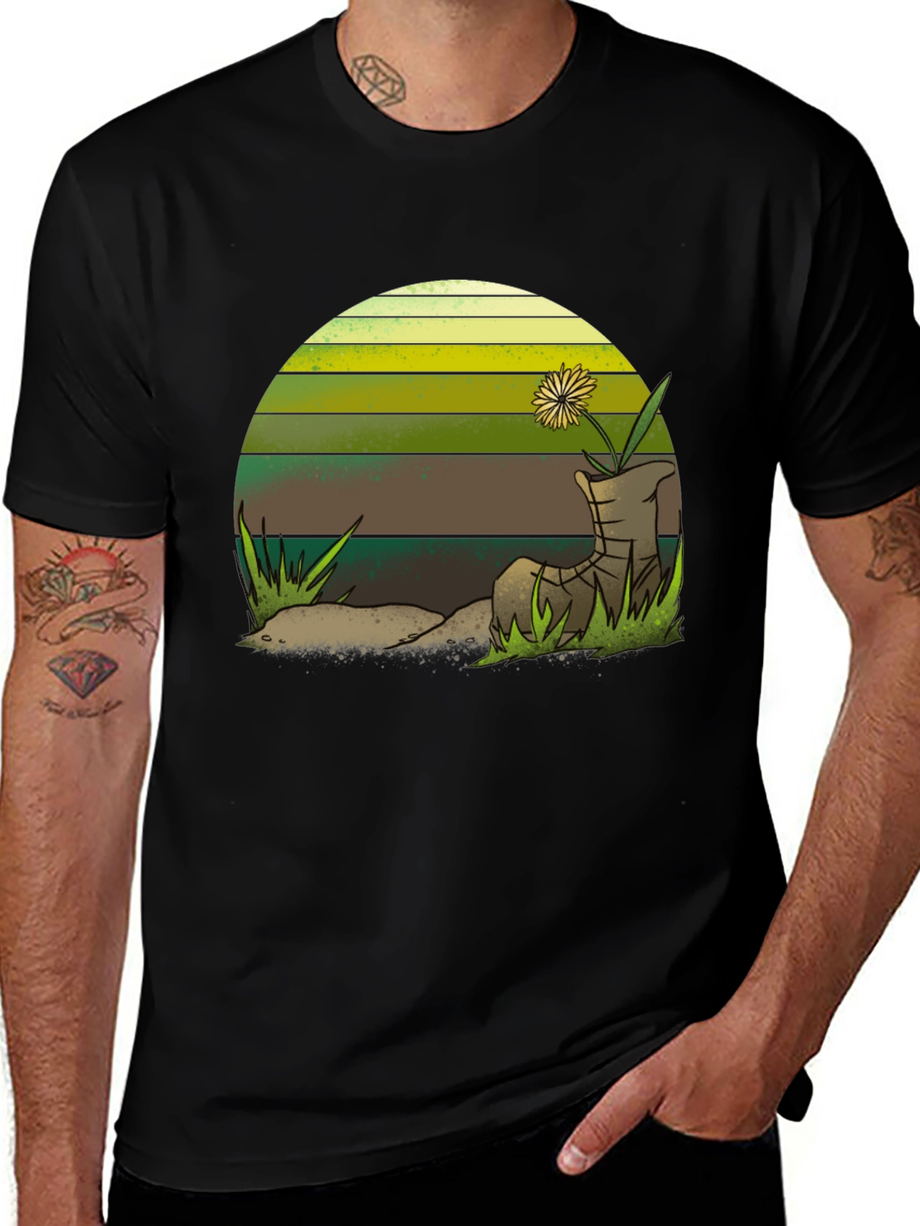 Variant 13 of Vintage Sunset Gardening T-Shirt