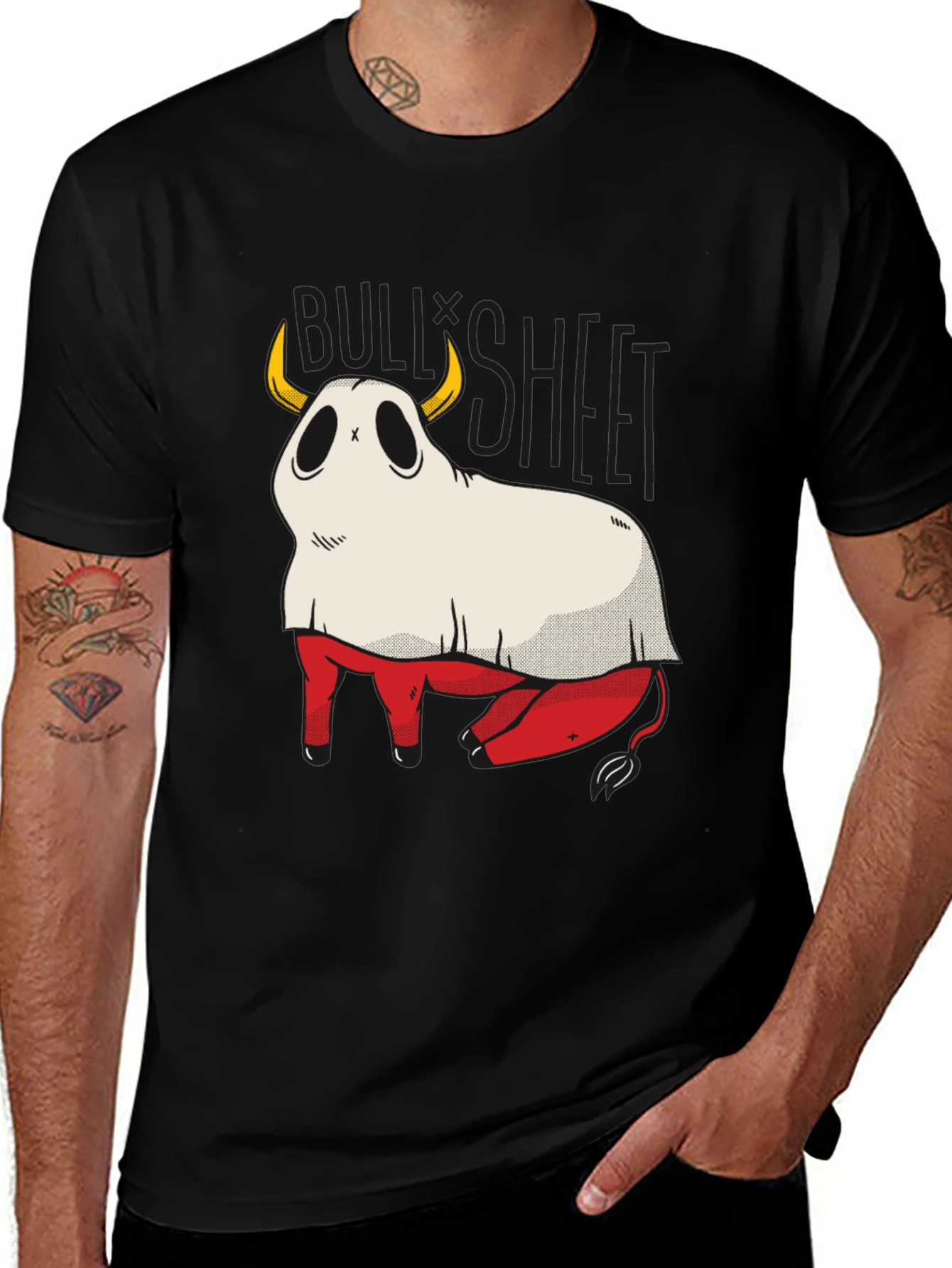 Variant 5 of Bull Sheet Funny Graphic Tee