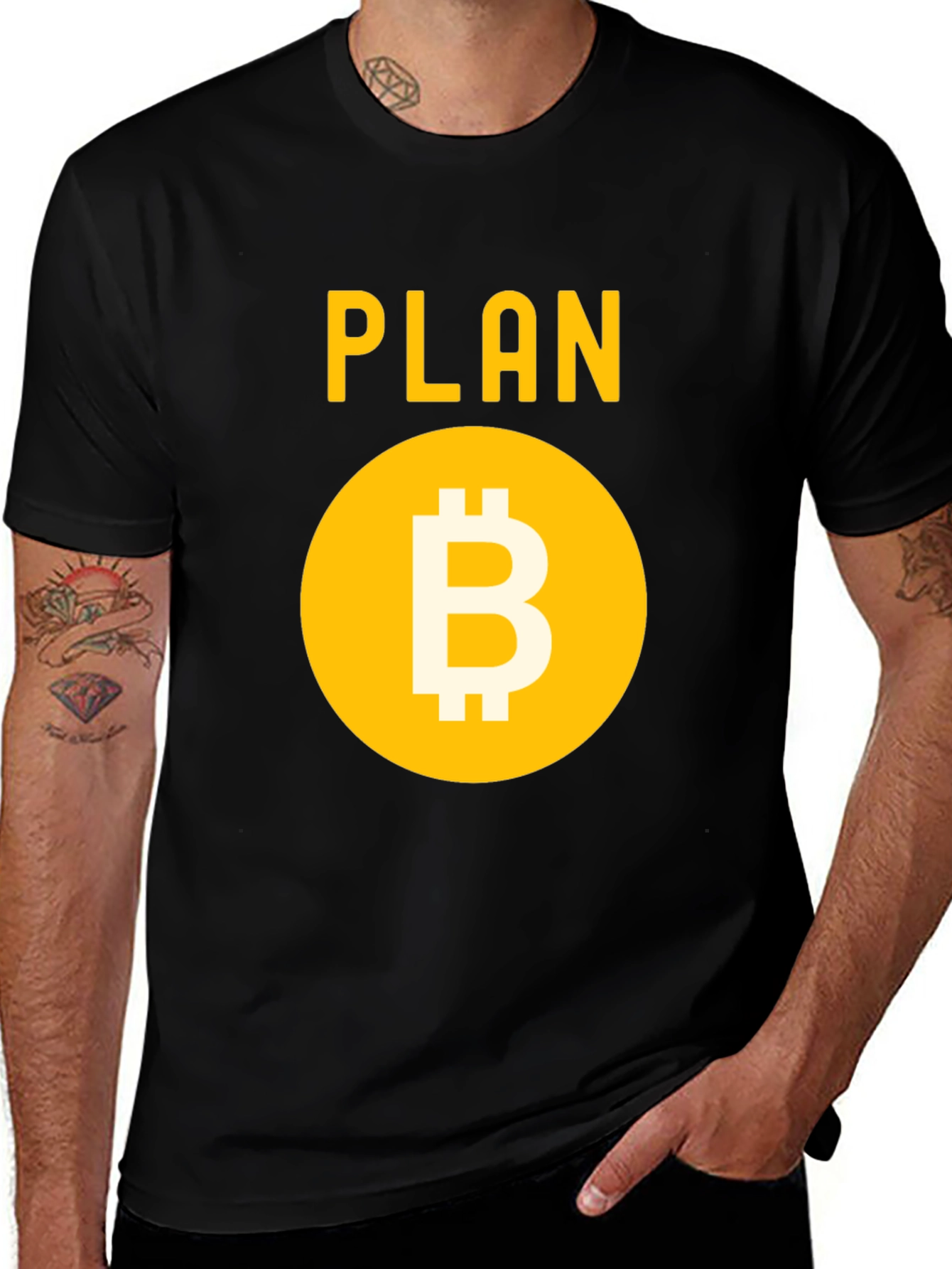 Plan B Bitcoin Graphic Tee - Crypto Investor Shirt