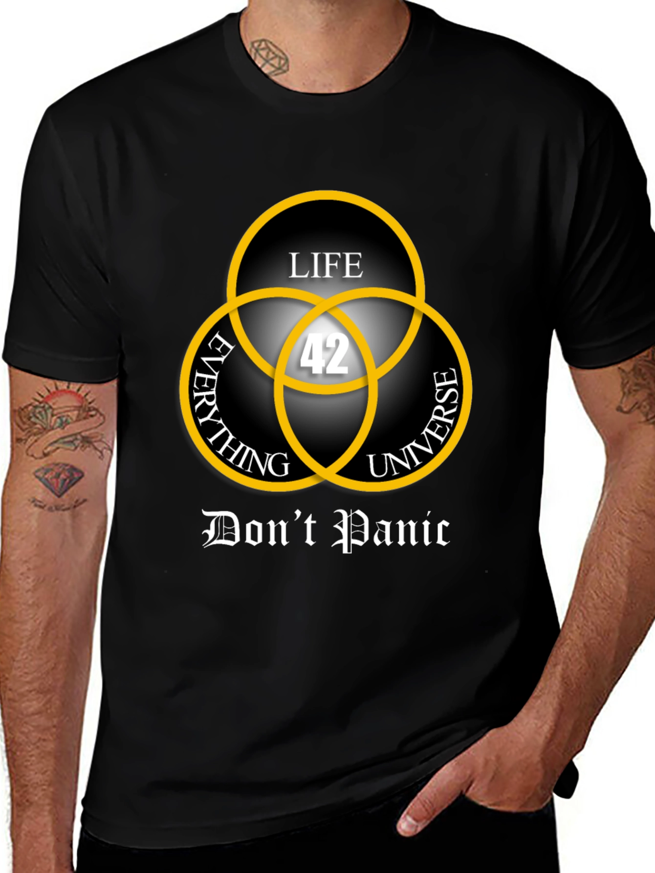 Answer to Life T-Shirt - Don't Panic!
