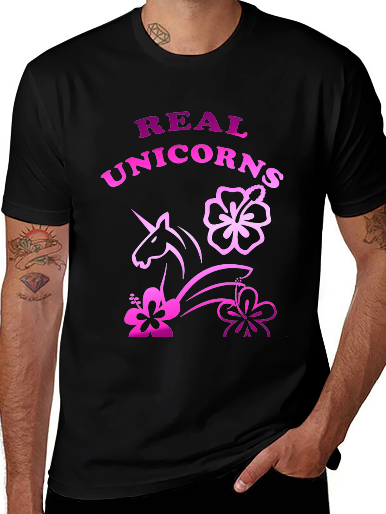 Variant 7 of Real Unicorns Black T-Shirt