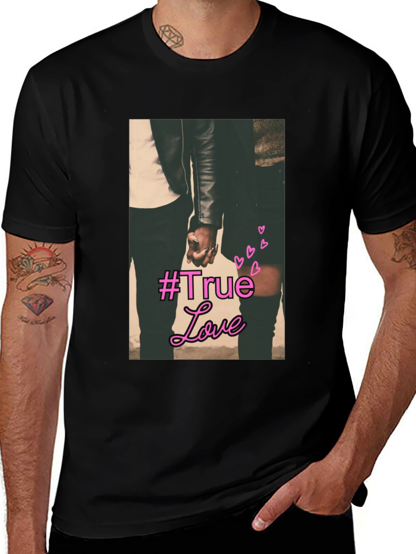Variant 11 of True Love Graphic Tee - Stylish Black T-Shirt