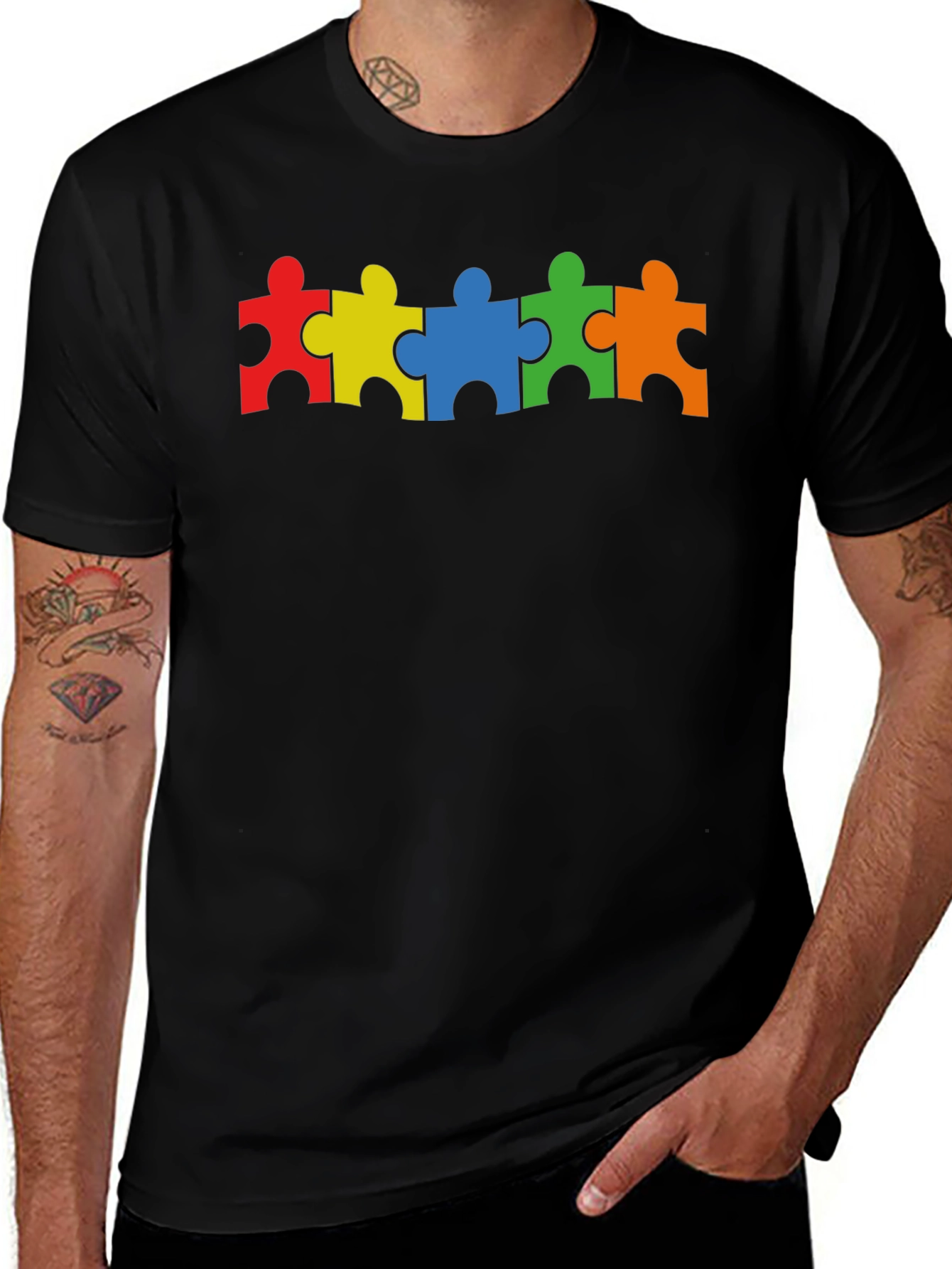 Variant 5 of Autism Awareness Puzzle Piece T-Shirt