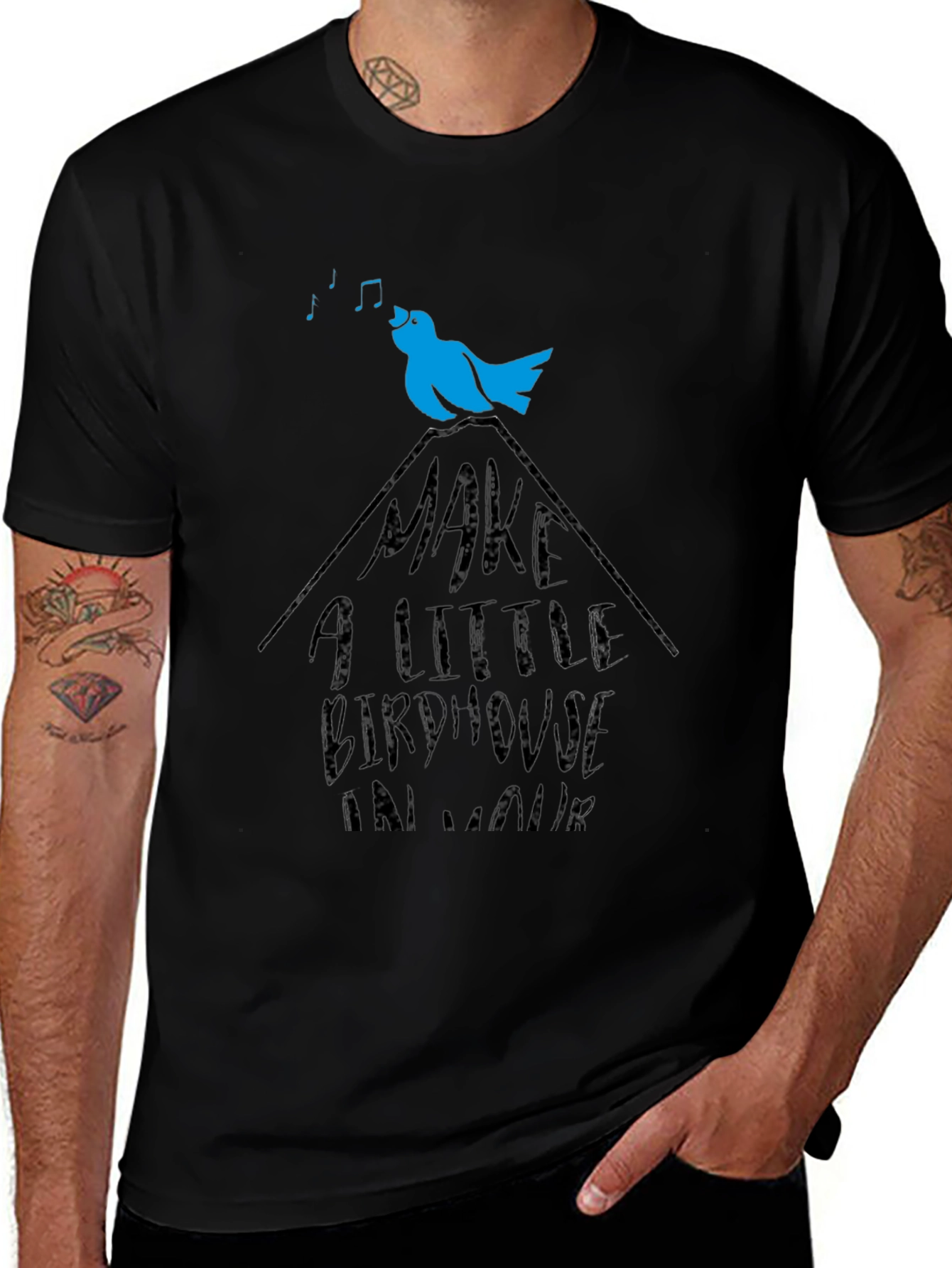 Variant 10 of Birdhouse Graphic Tee - Men's Black T-Shirt