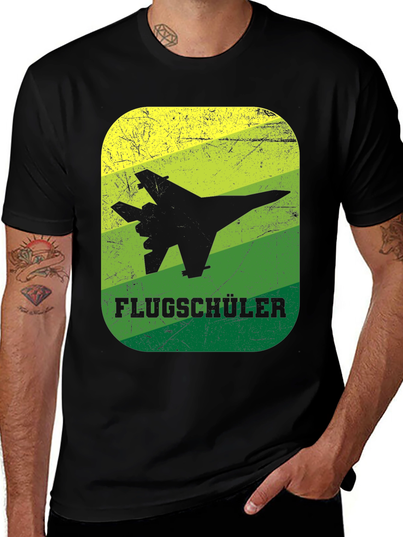 Variant 8 of Flugschuler Fighter Jet T-Shirt