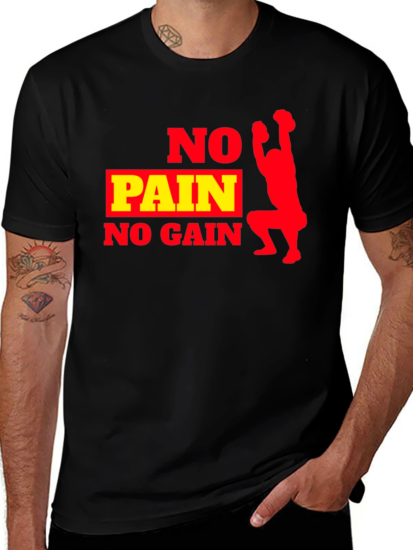 Variant 28 of No Pain No Gain Black T-Shirt