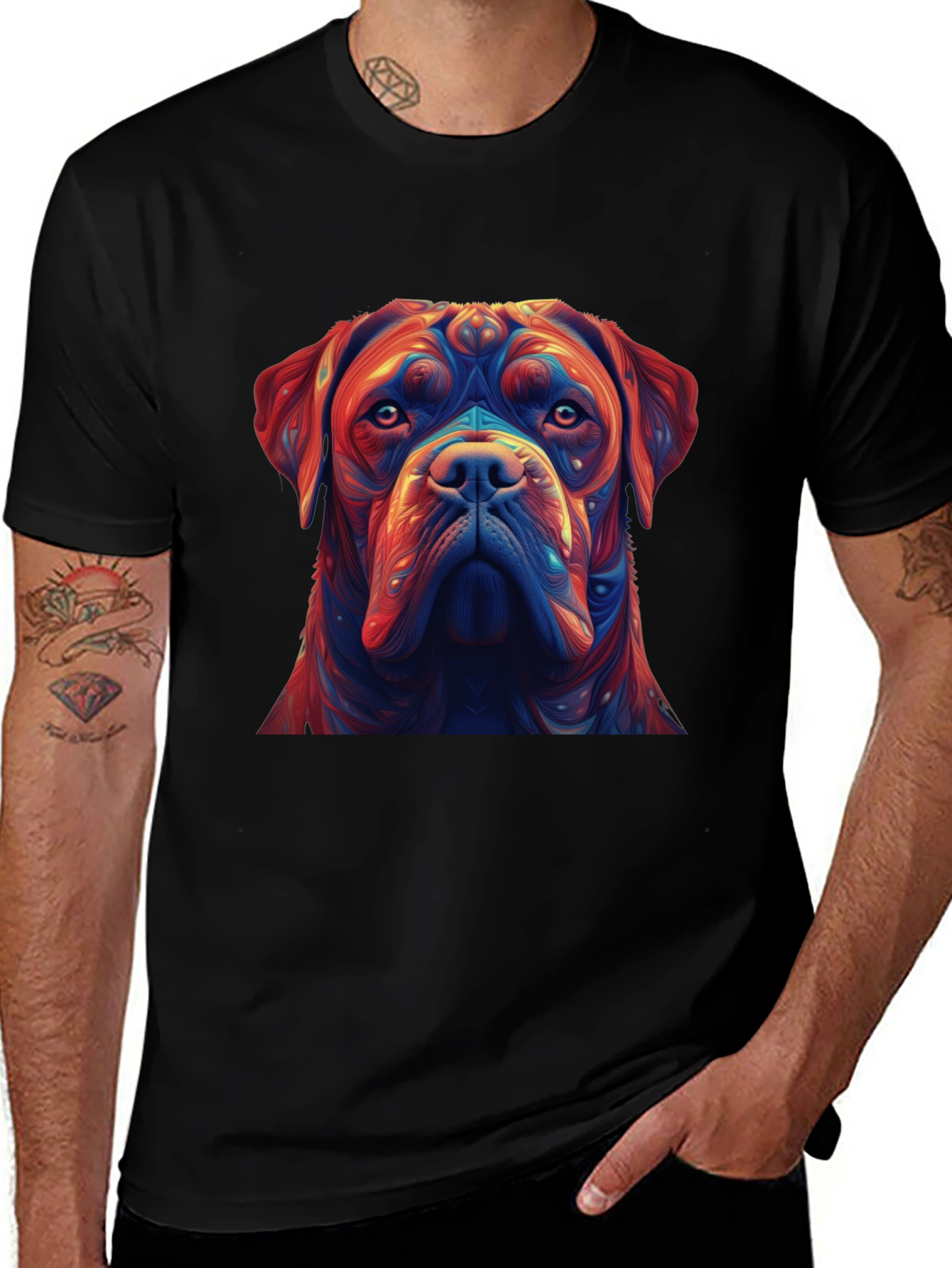 Variant 24 of Dog Portrait Graphic Tee - Unique Artistic Design