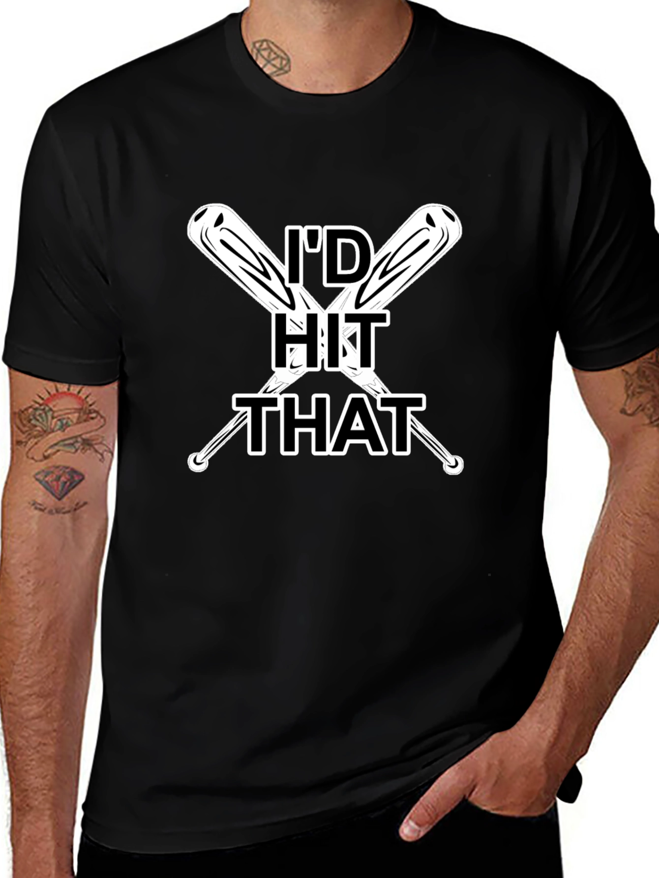 Variant 19 of I'd Hit That Baseball T-Shirt - Funny Graphic Tee