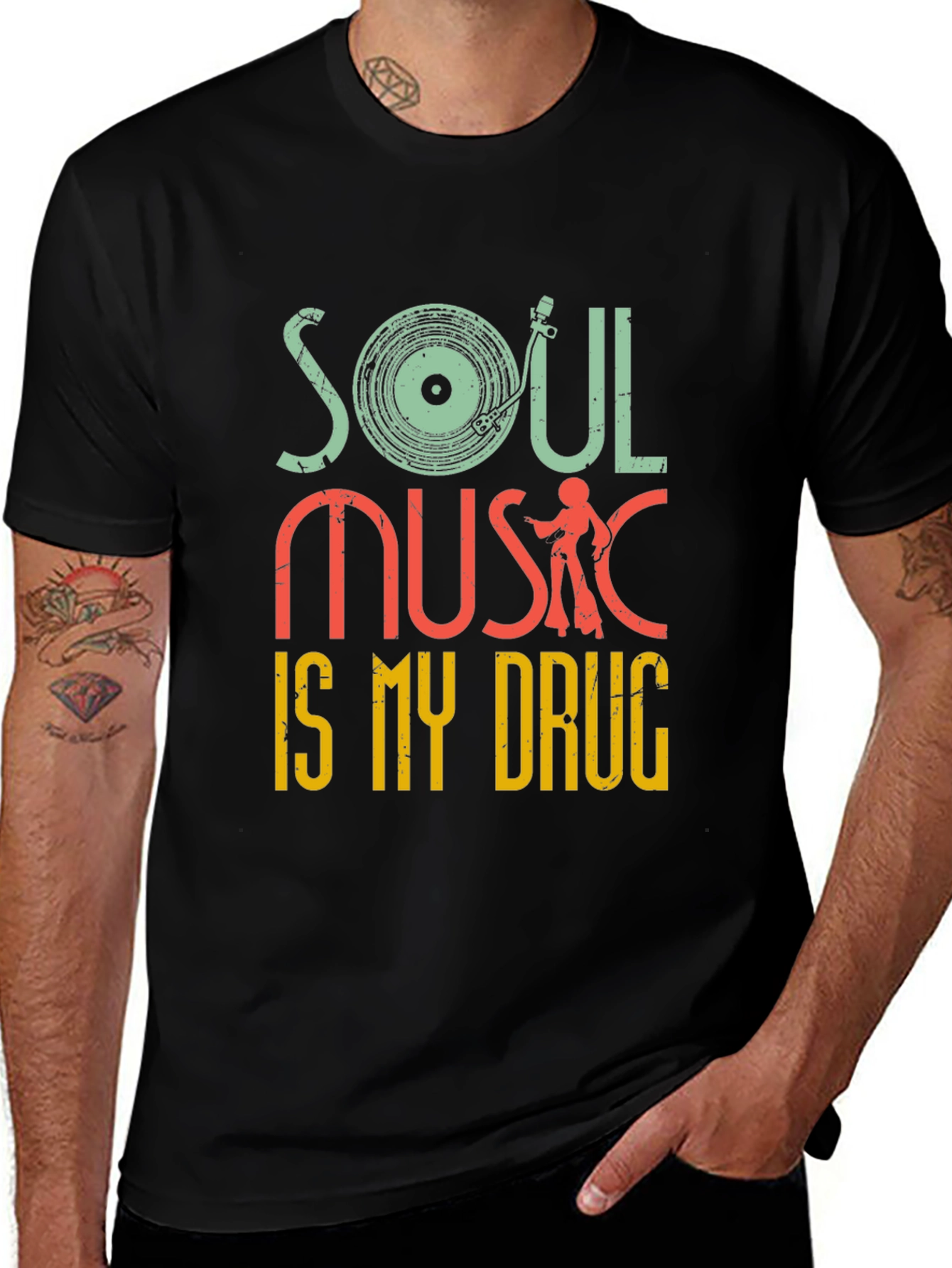 Variant 14 of Soul Music is My Drug Graphic T-Shirt