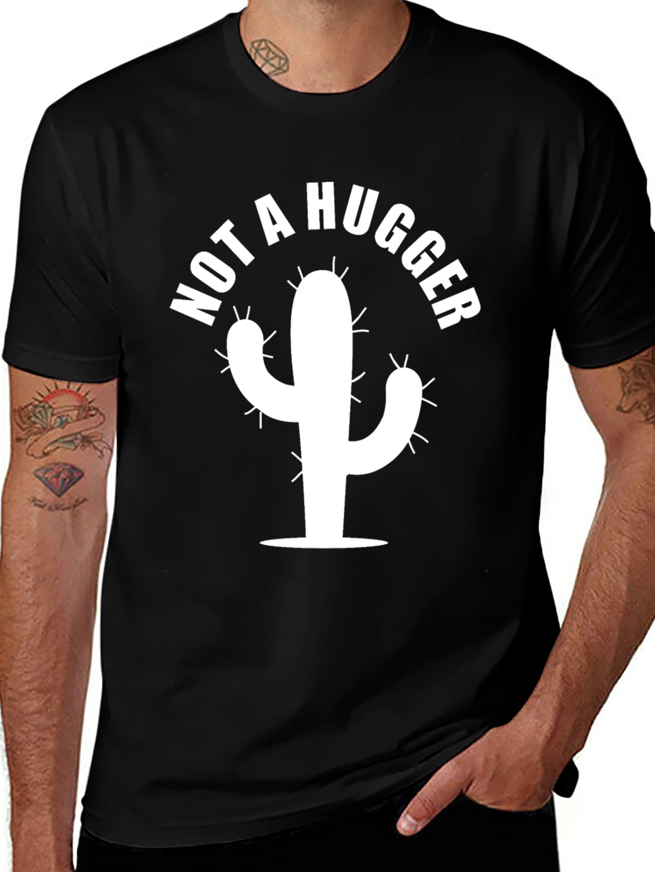 Variant 19 of Not a Hugger Cactus Graphic Tee