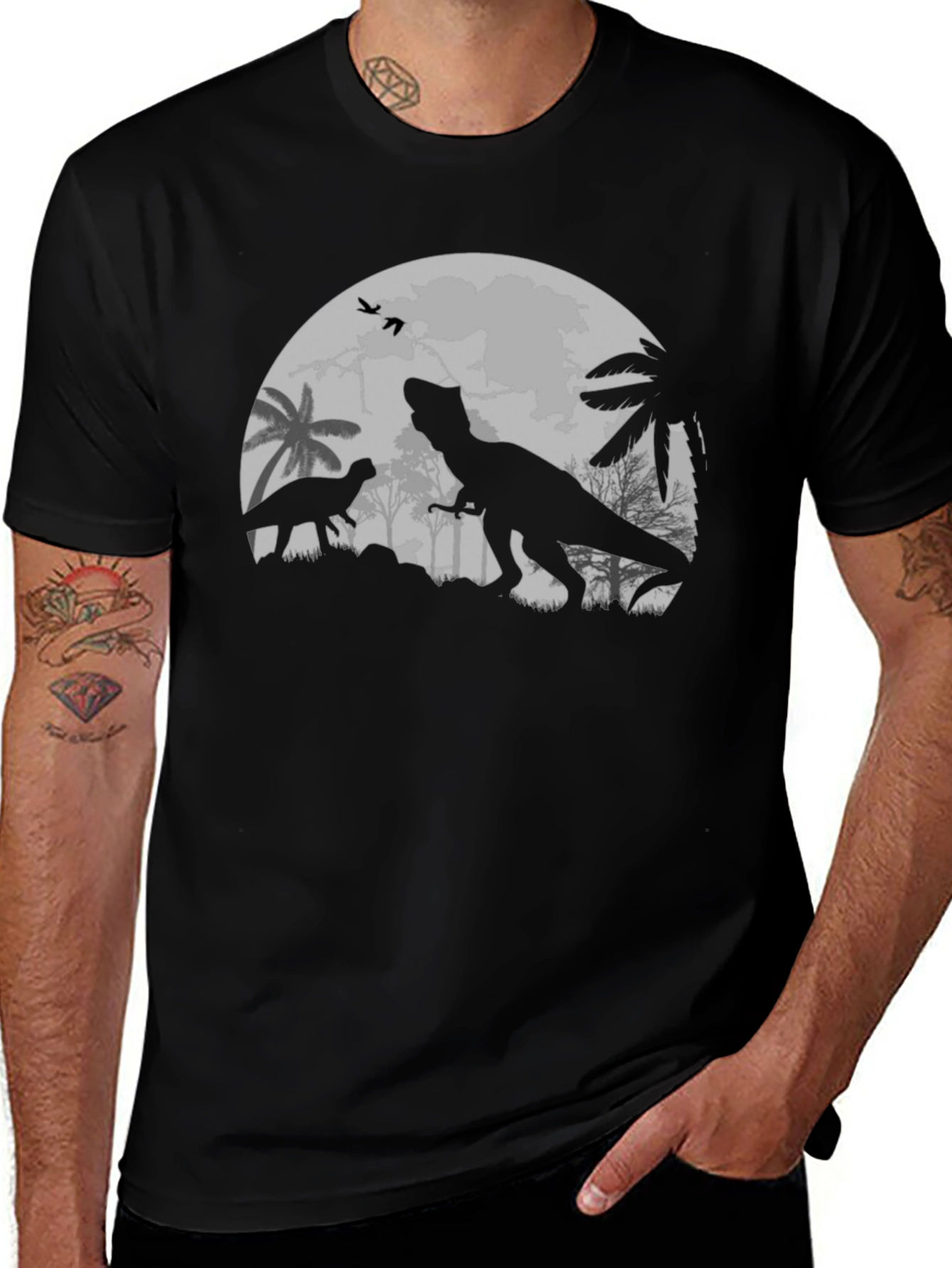 Variant 20 of Dinosaur Silhouette Graphic Tee
