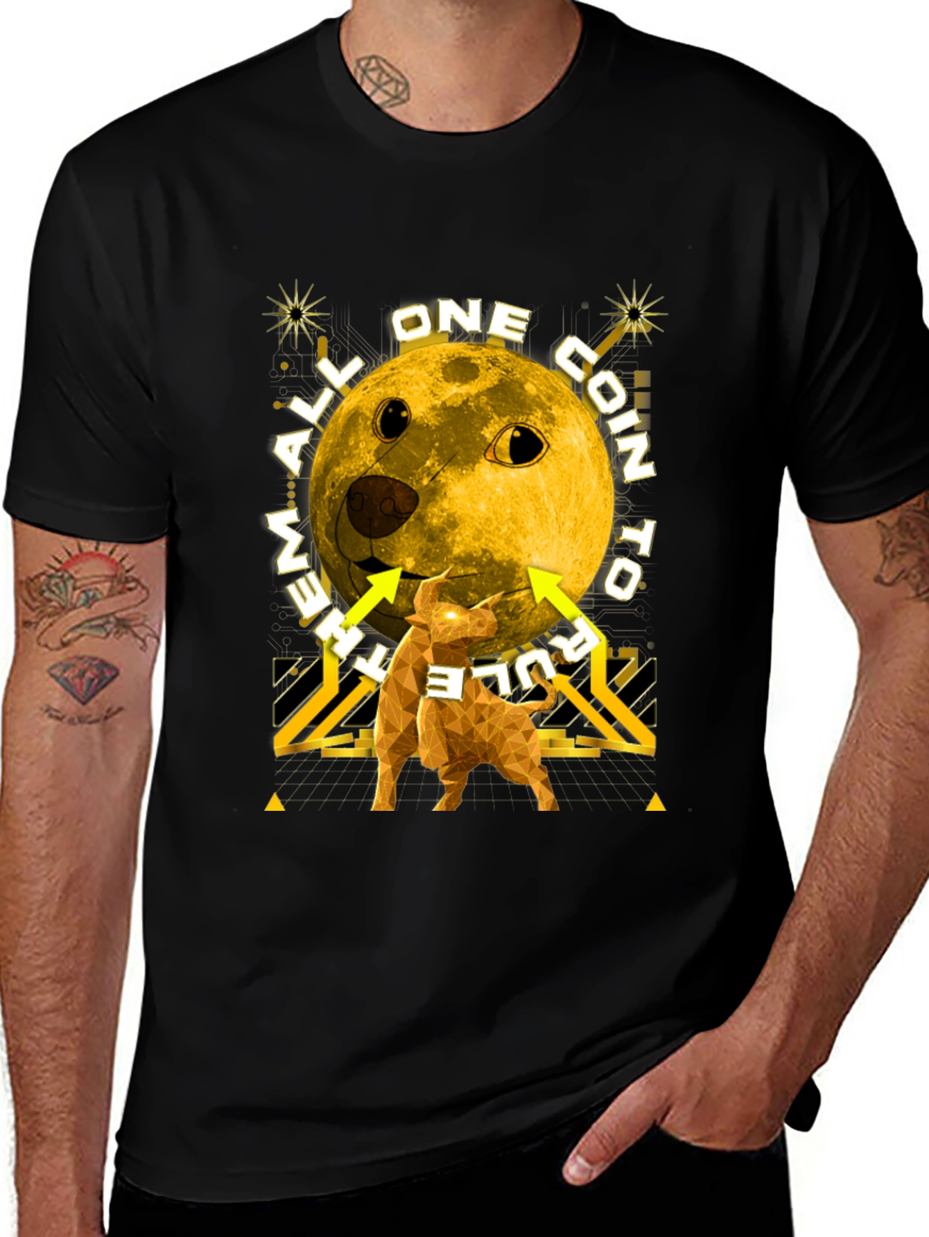 Dogecoin Moon T-Shirt - Crypto Meme Tee