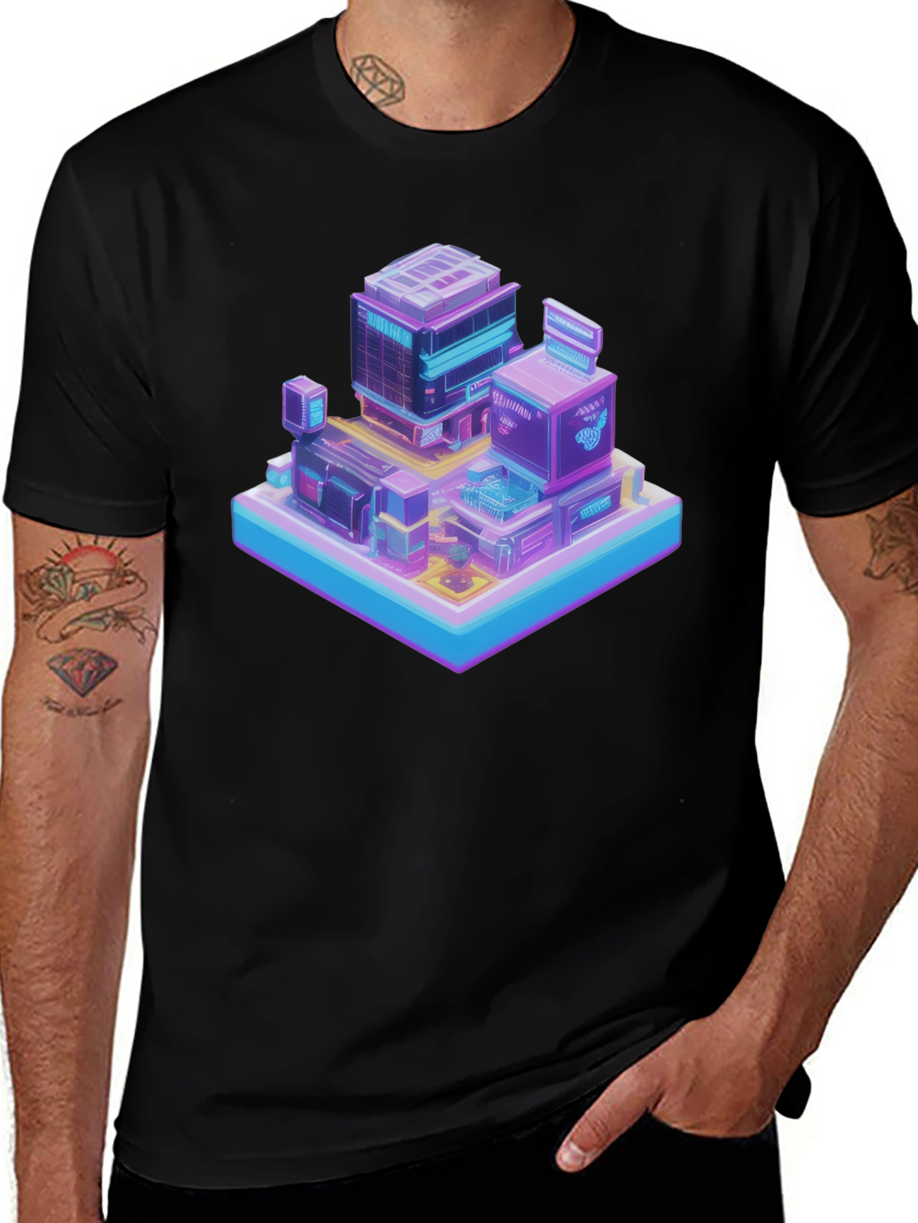 Cyberpunk Cityscape T-Shirt
