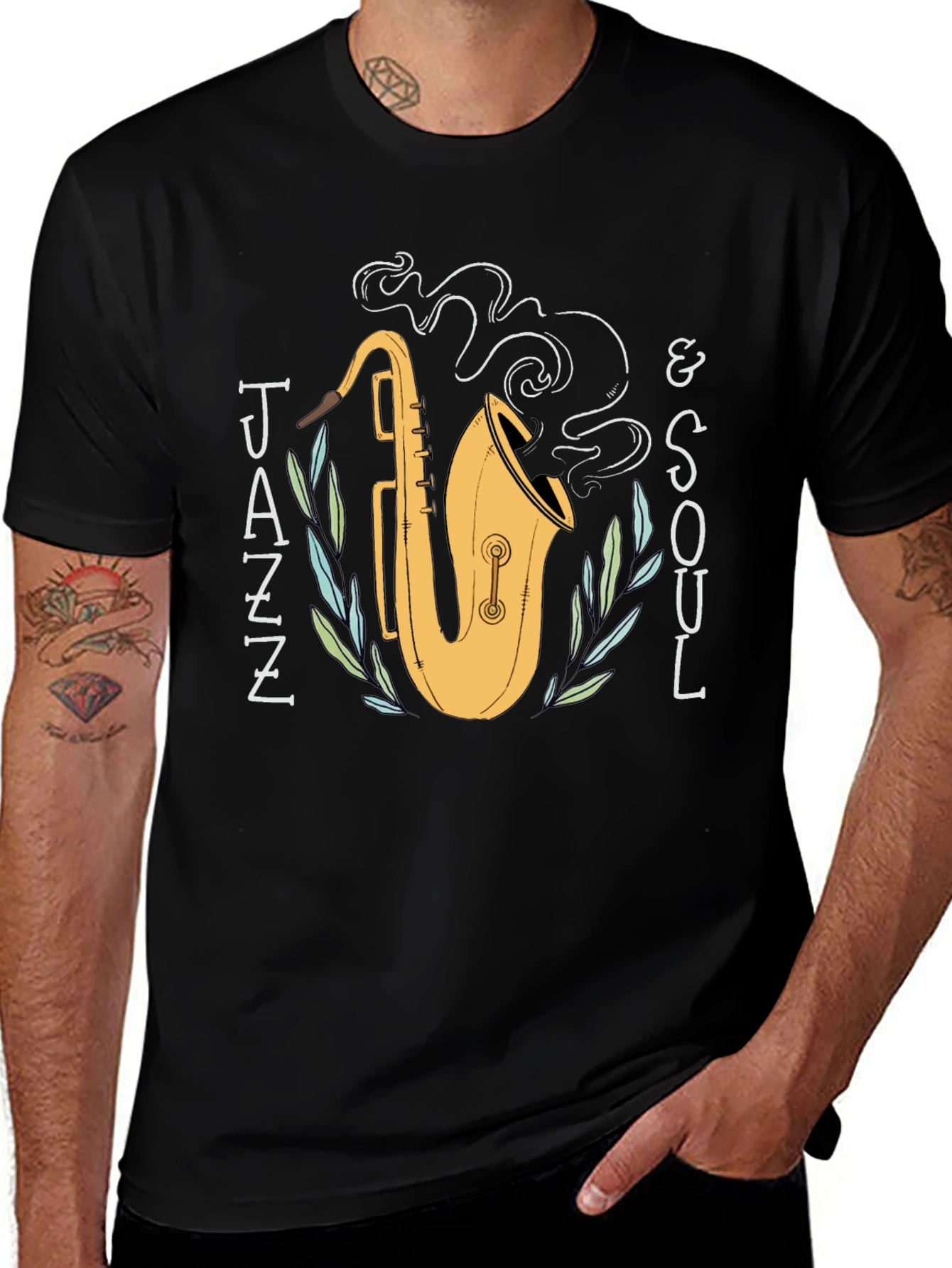 Variant 25 of Jazz & Soul Saxophone Graphic T-Shirt