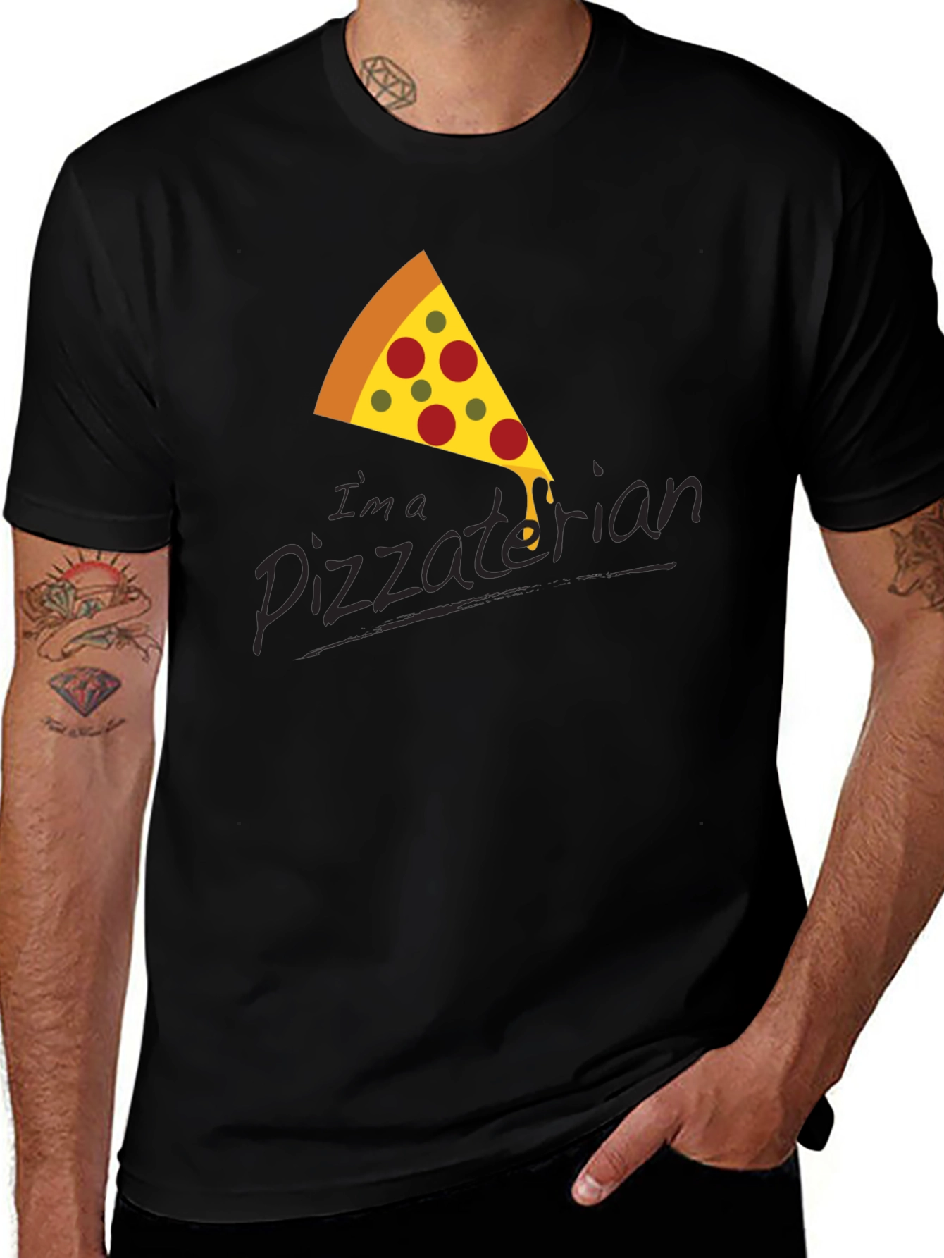 Variant 6 of Pizza Lover T-Shirt - I'm a Pizzaterian Graphic Tee