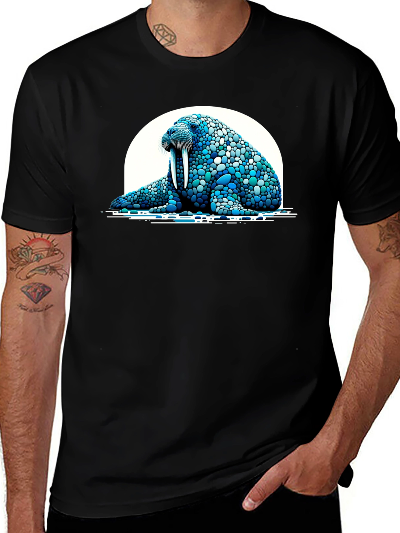 Variant 13 of Walrus Graphic Tee - Unique Print Design