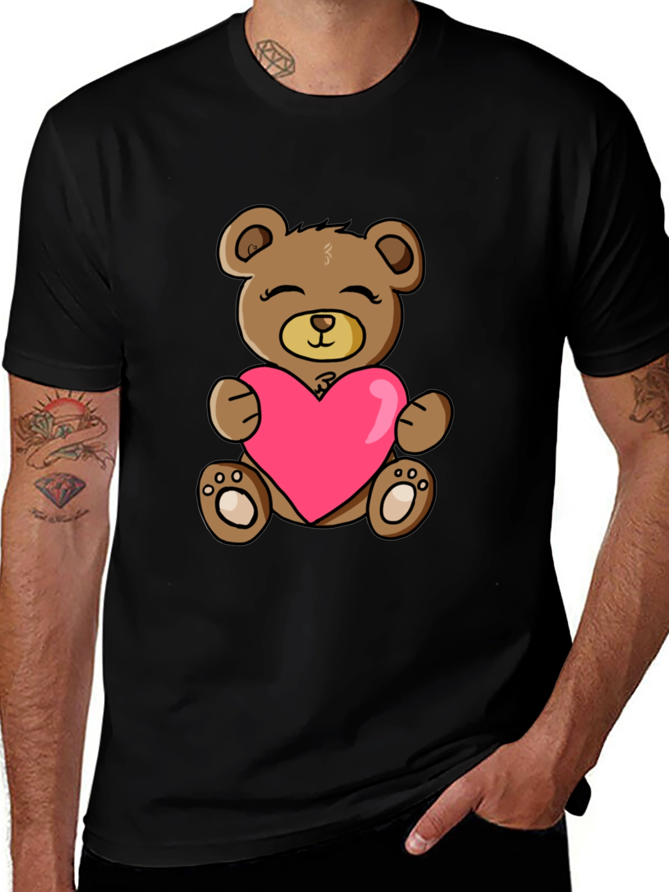 Variant 5 of Teddy Bear Heart T-Shirt - Cute & Comfy!