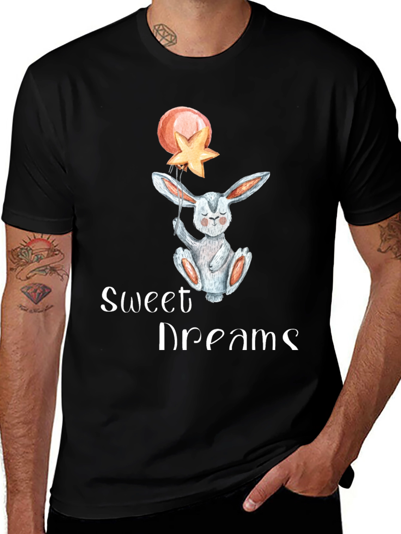 Variant 7 of Sweet Dreams Bunny T-Shirt - Cute Graphic Tee
