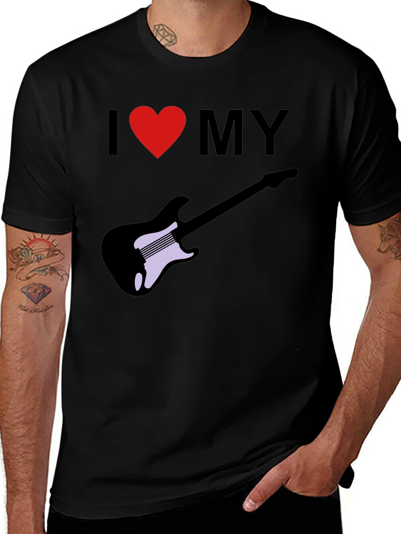 Variant 13 of I Love My Guitar Graphic Tee