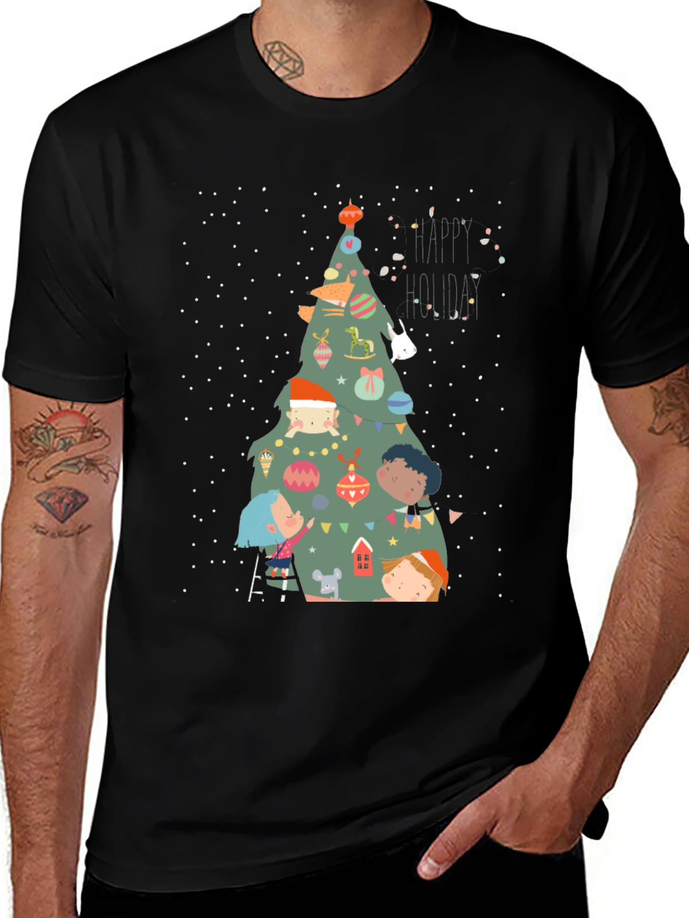 Variant 27 of Festive Kids Christmas Tree T-Shirt