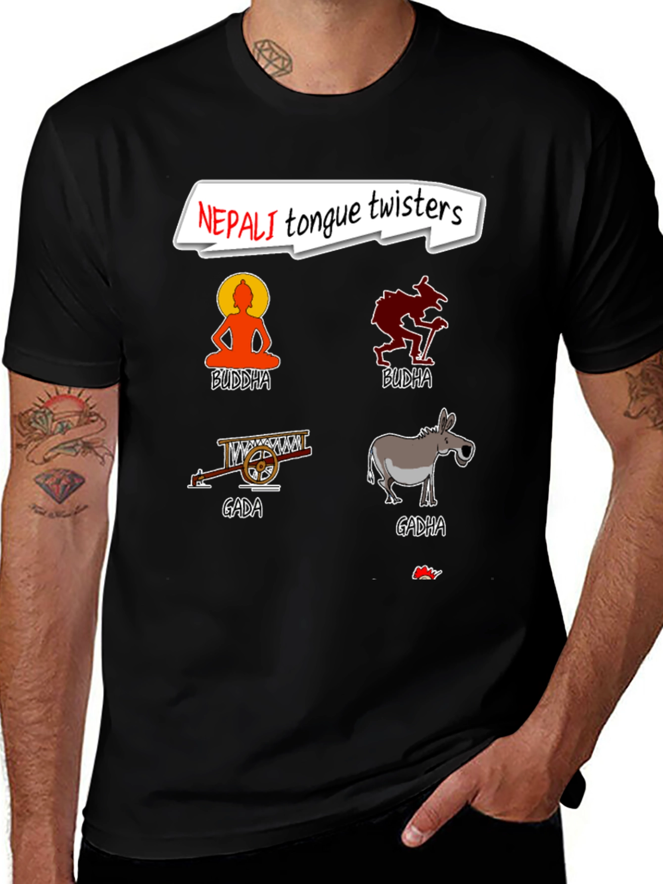 Variant 22 of Nepali Tongue Twisters Graphic T-Shirt