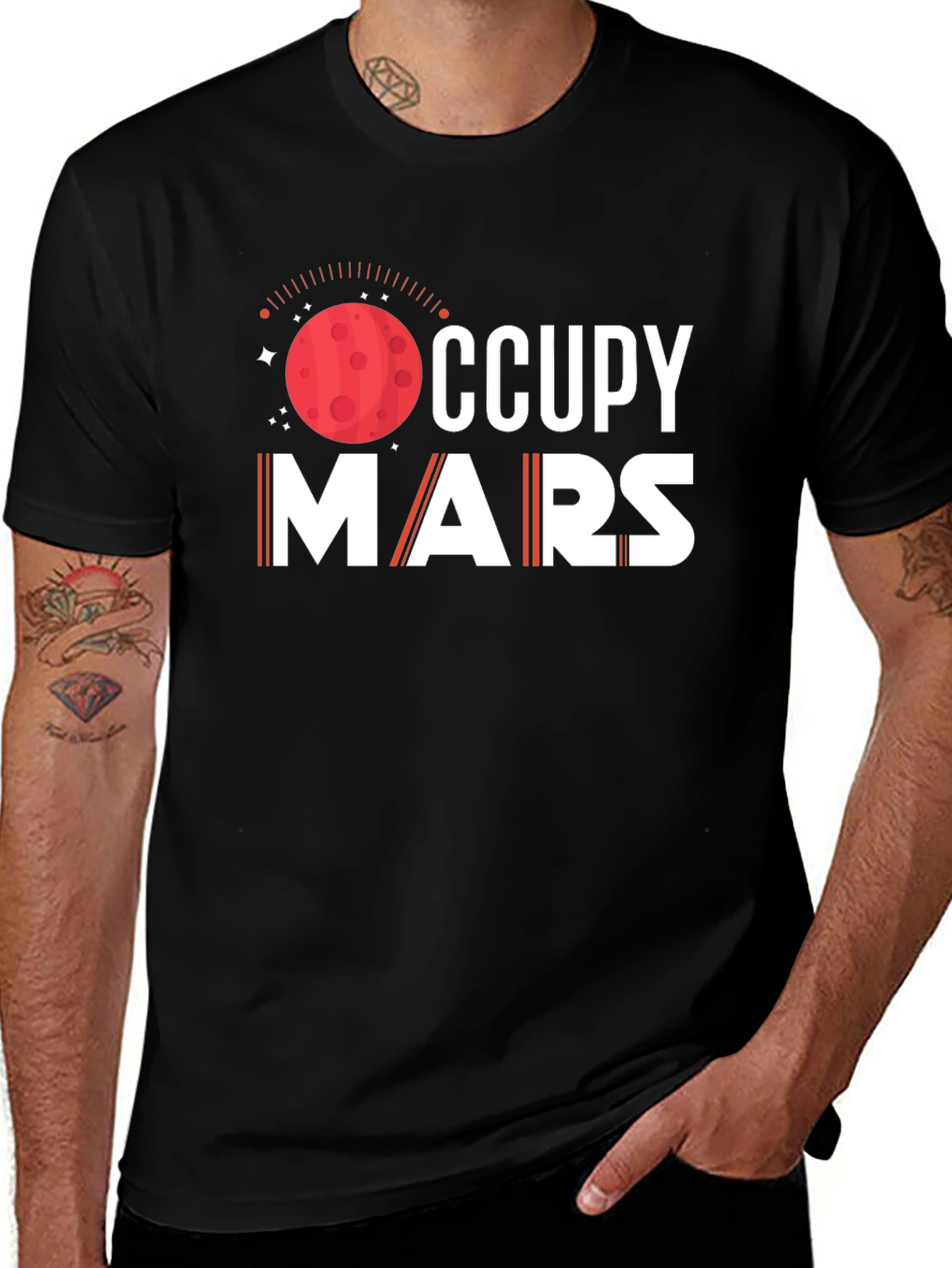 Occupy Mars Graphic T-Shirt - Space Exploration Tee
