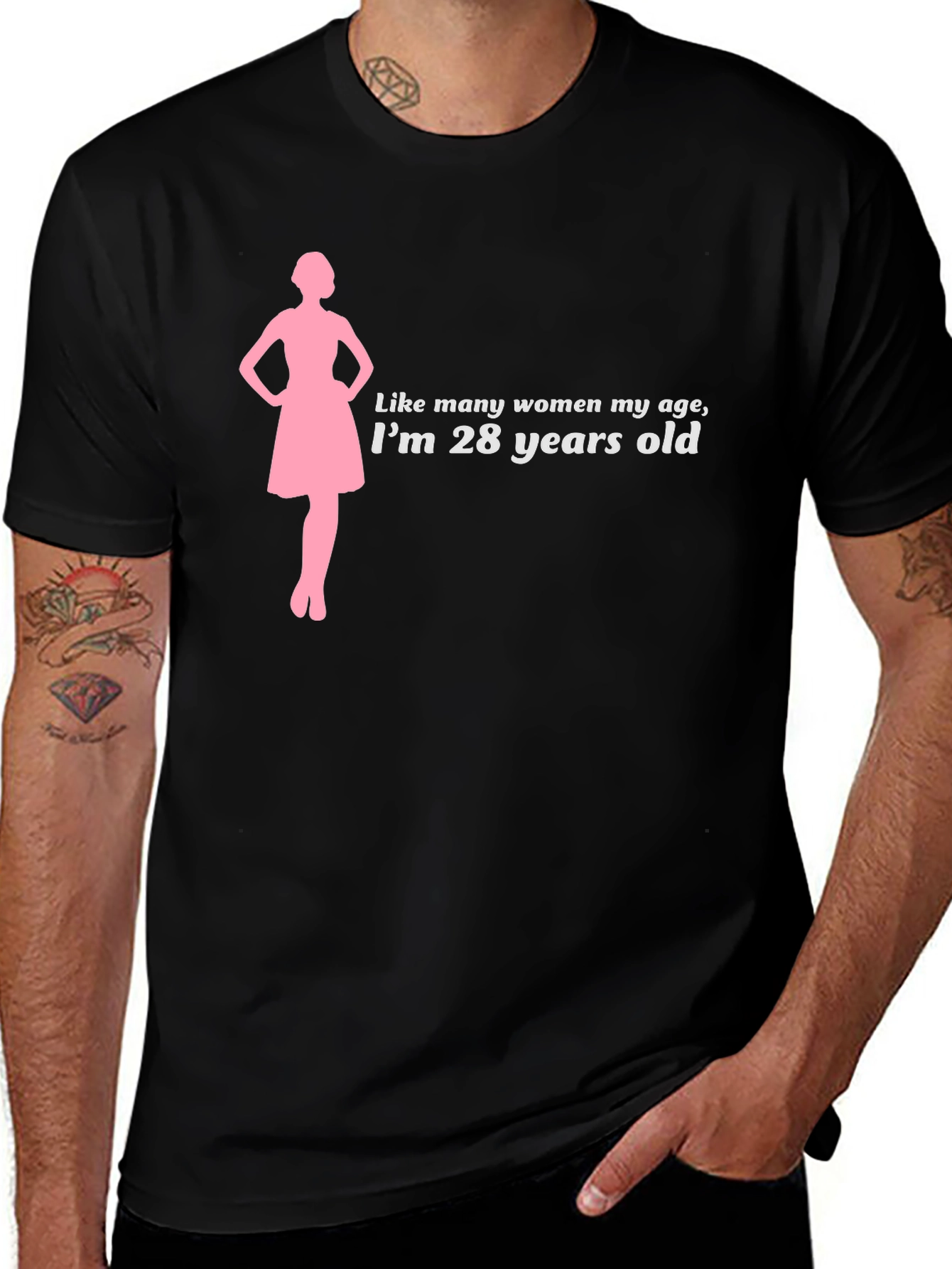 Variant 27 of 28 Years Old Women's Silhouette T-Shirt