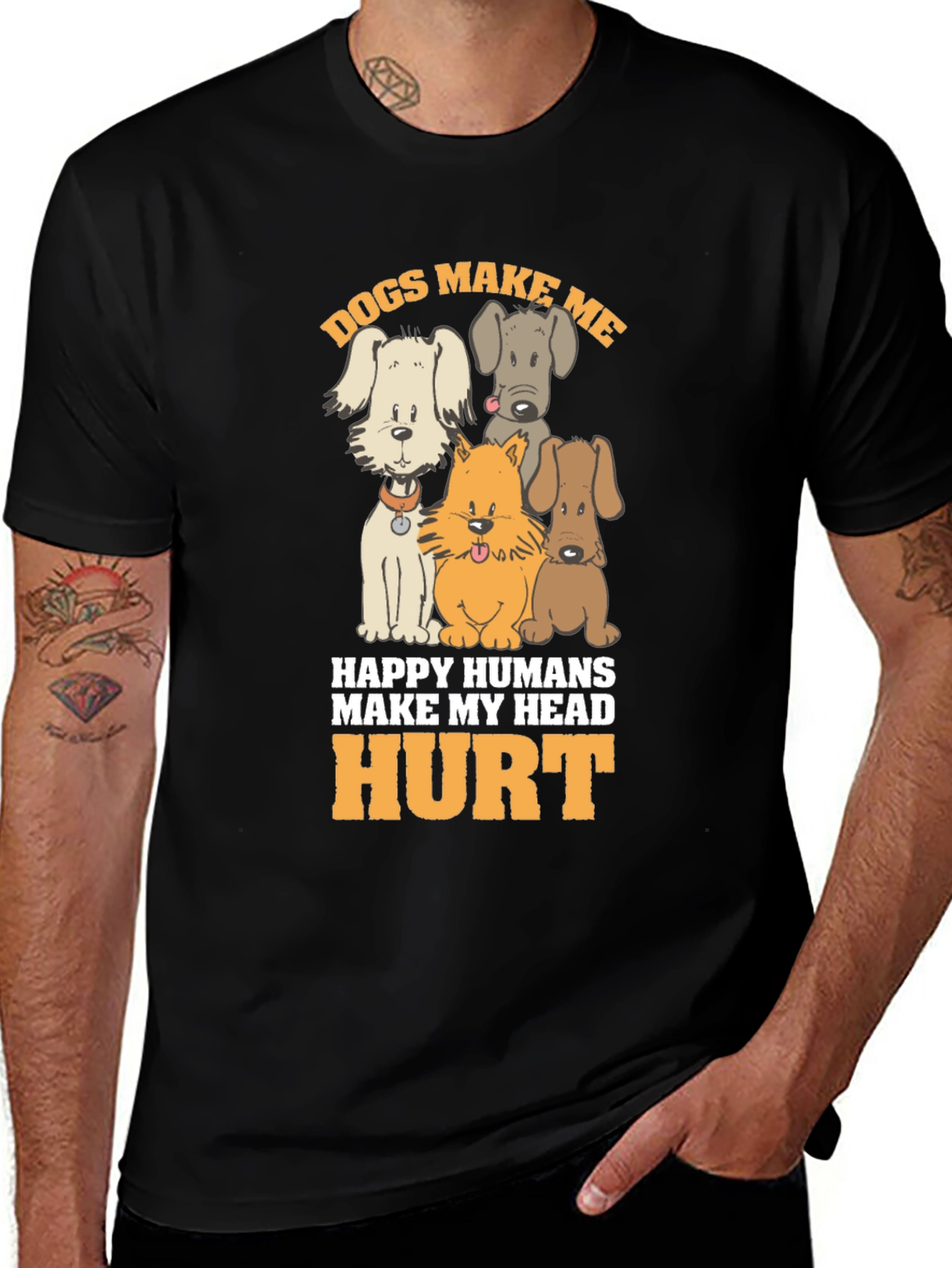 Dogs Make Me Happy T-Shirt