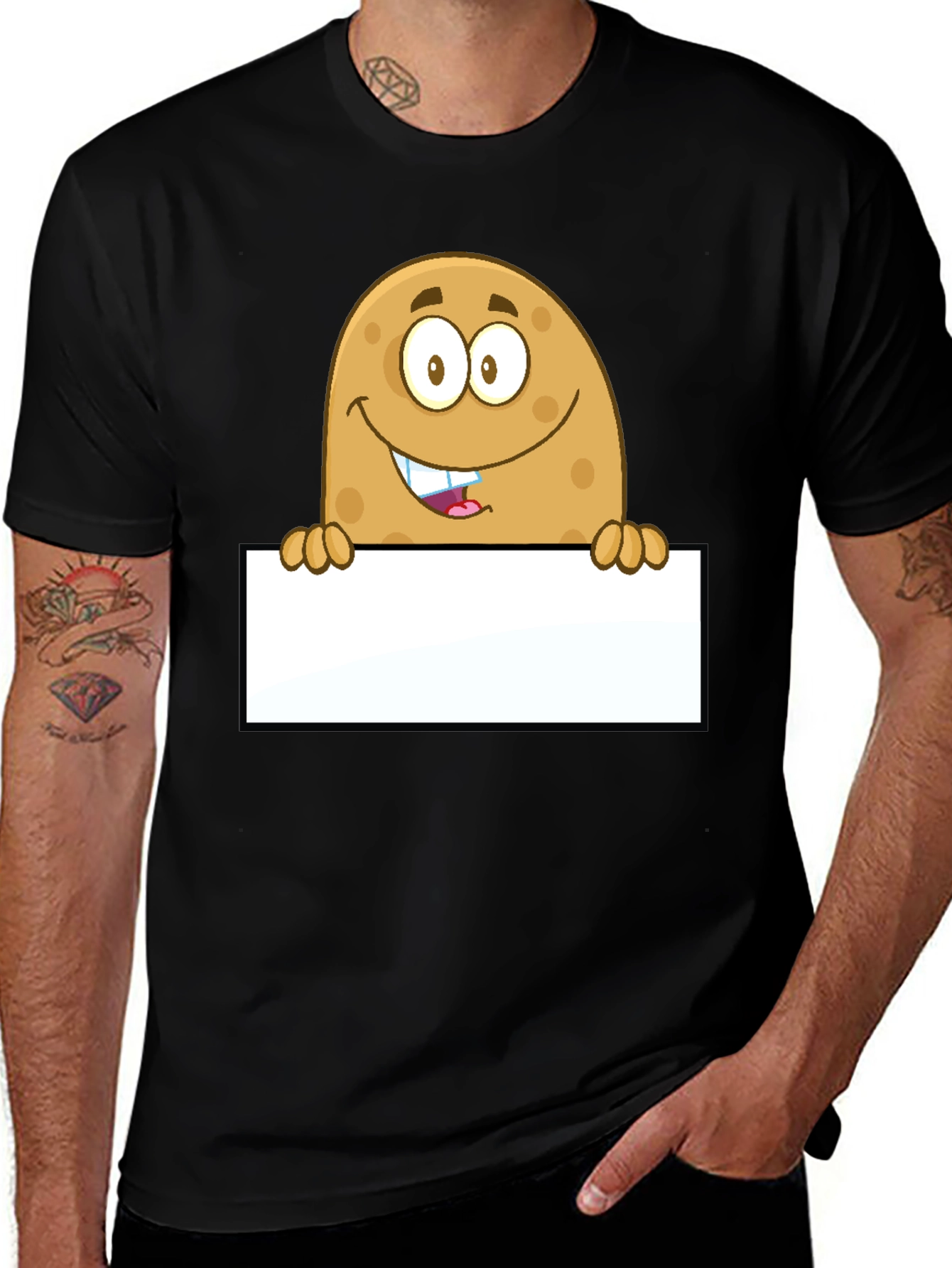Variant 23 of Funny Potato Cartoon Graphic Novelty T-Shirt