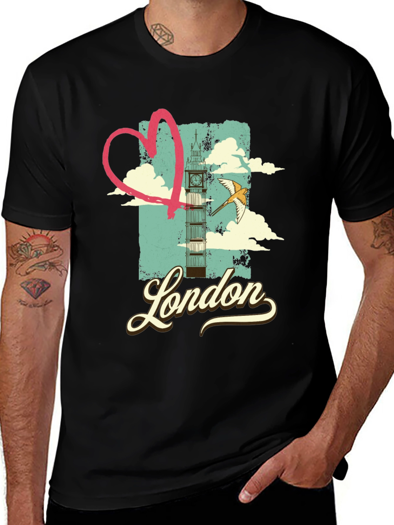 London Love T-Shirt - Retro Cityscape Design