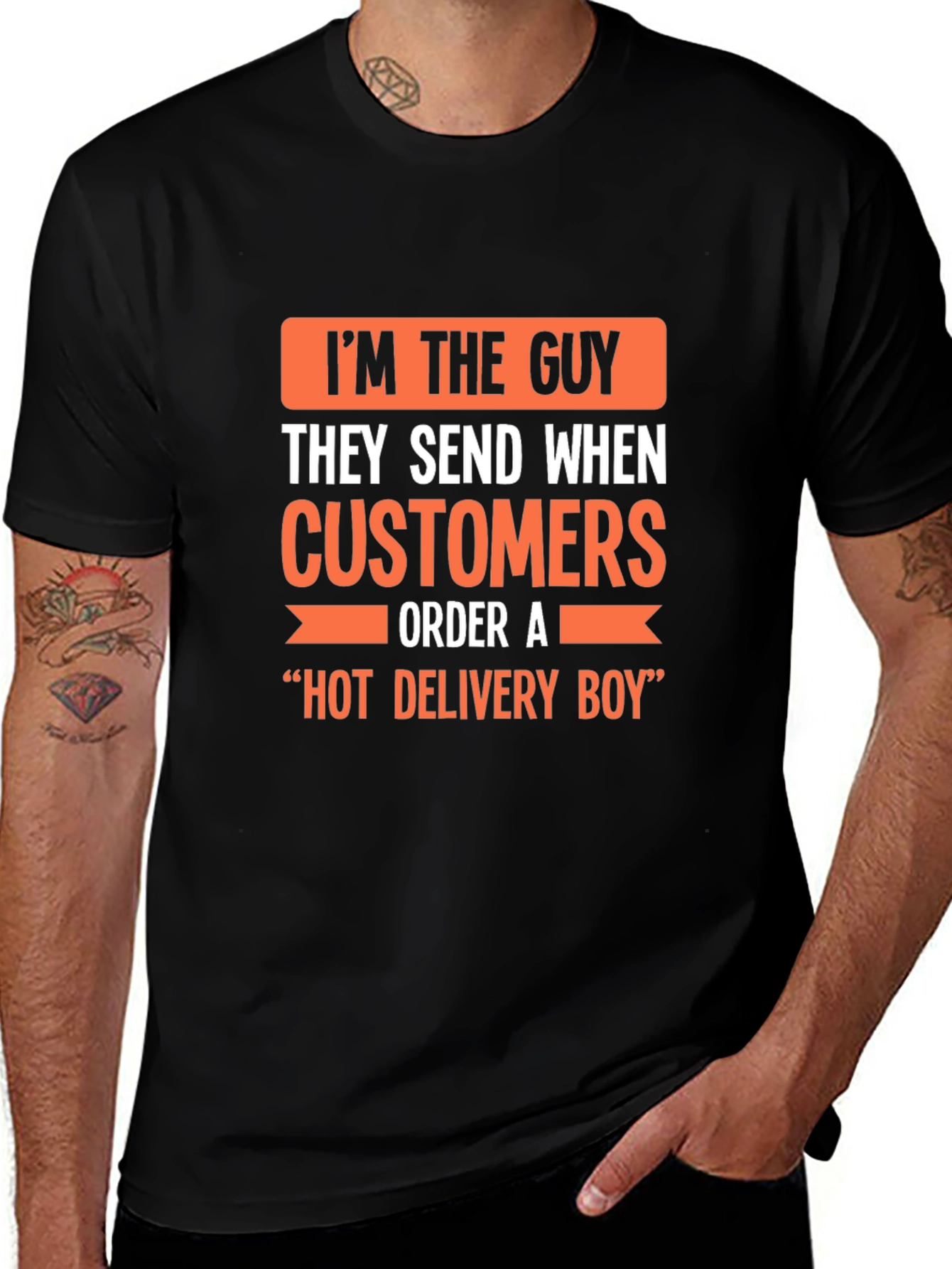 Variant 4 of Hot Delivery Boy Funny Graphic T-Shirt