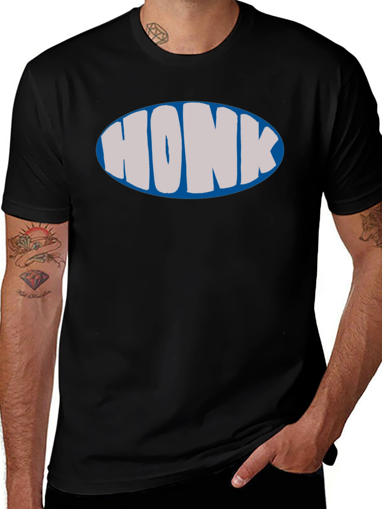 Variant 6 of HONK Graphic Tee - Soft Cotton Black T-Shirt