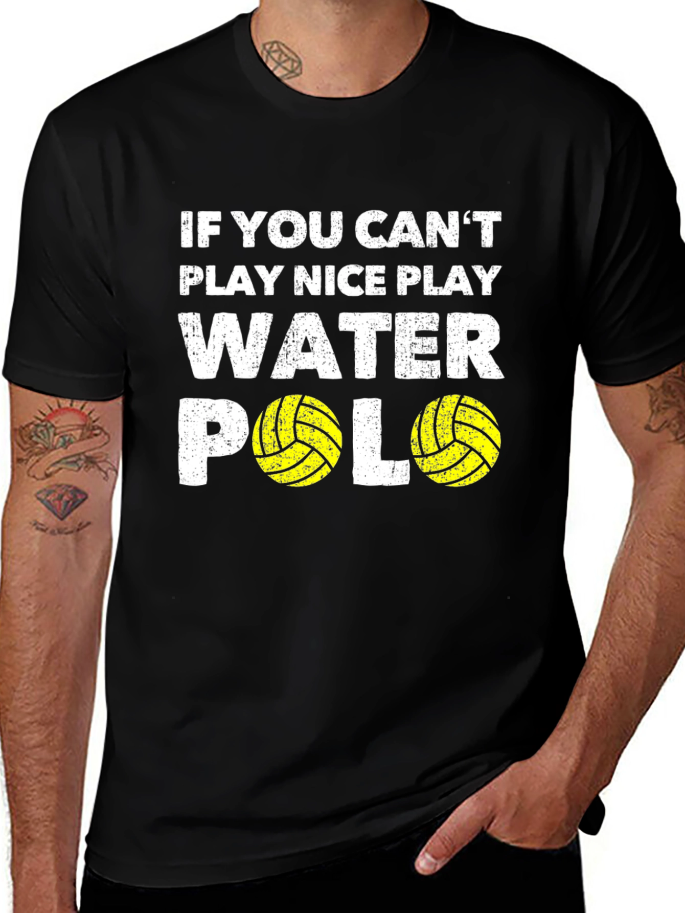 Variant 25 of Funny Water Polo Player T-Shirt - Play Nice Tee