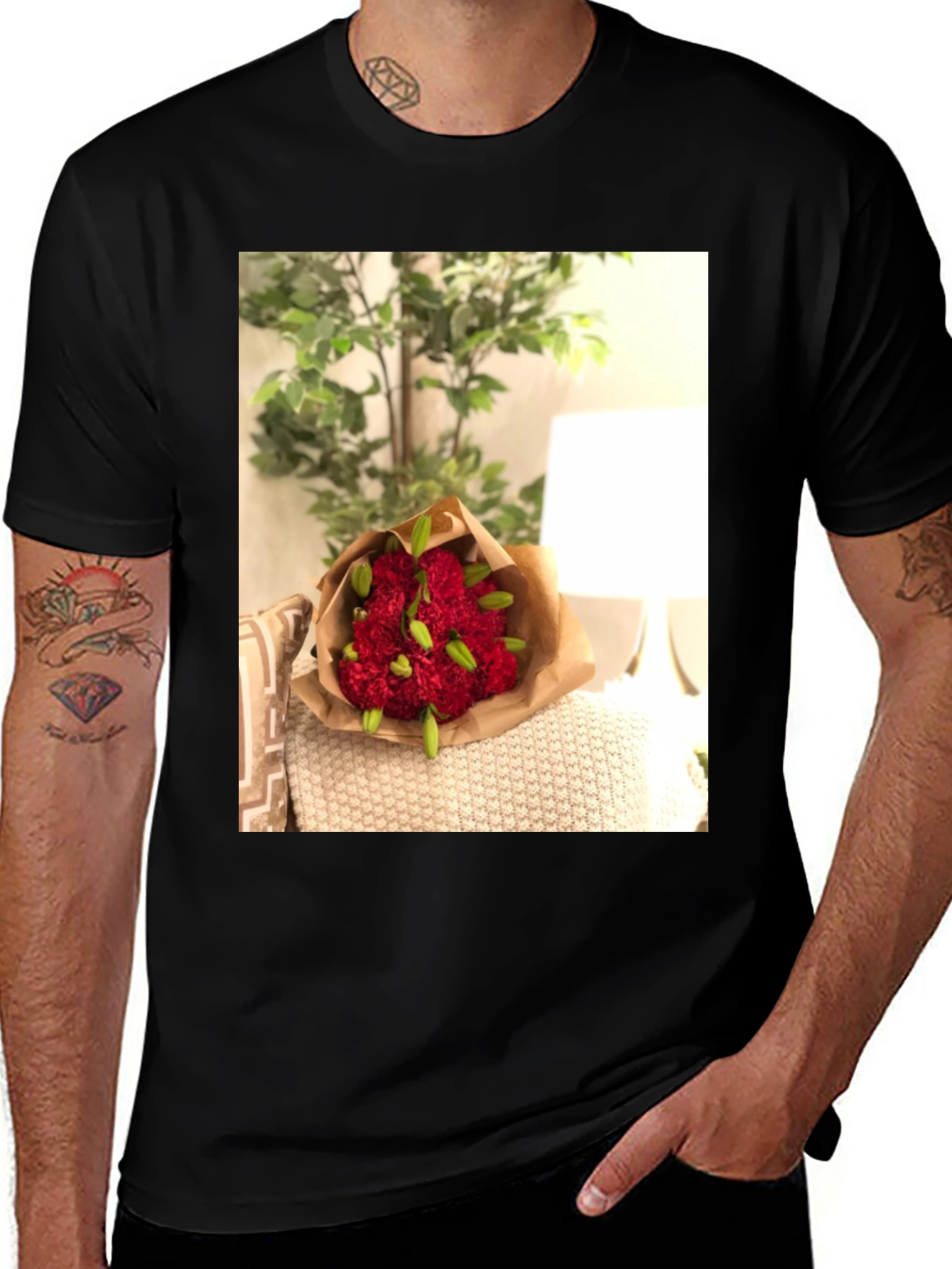 Variant 6 of Floral Bouquet Graphic Tee - Stylish Casual Wear