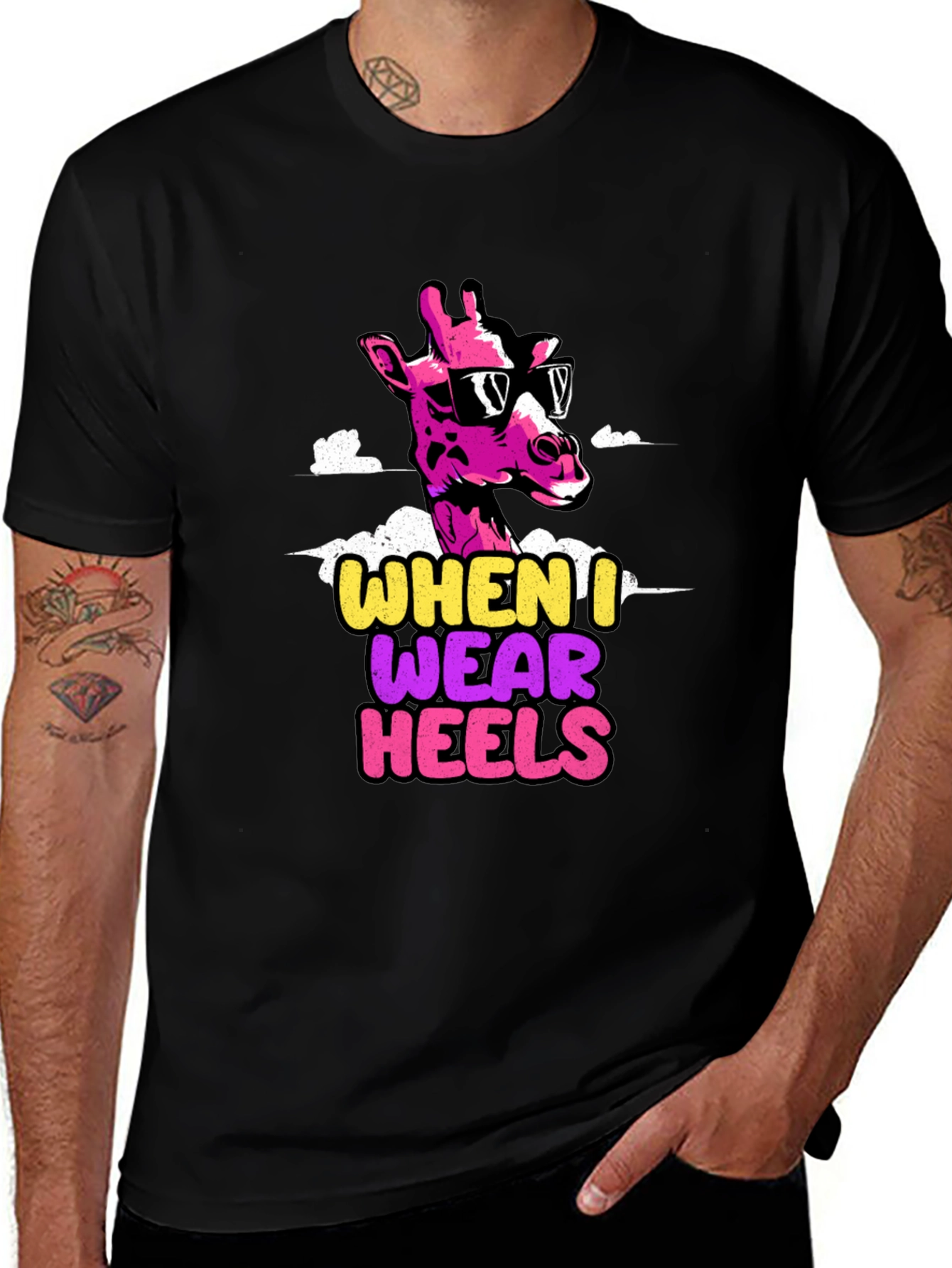 Variant 2 of Funny Giraffe Heels T-Shirt