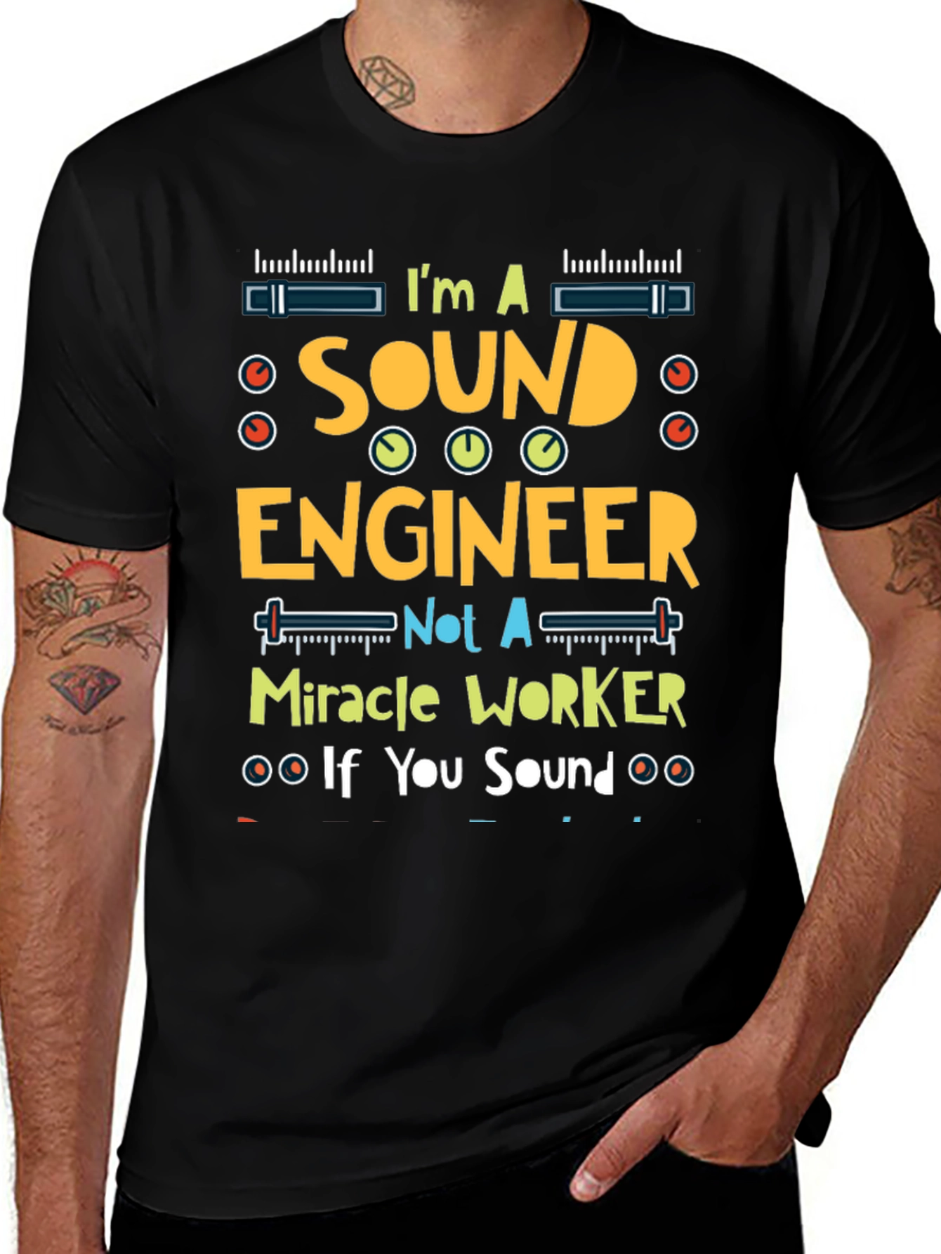 Variant 3 of Sound Engineer T-Shirt - Miracle Worker